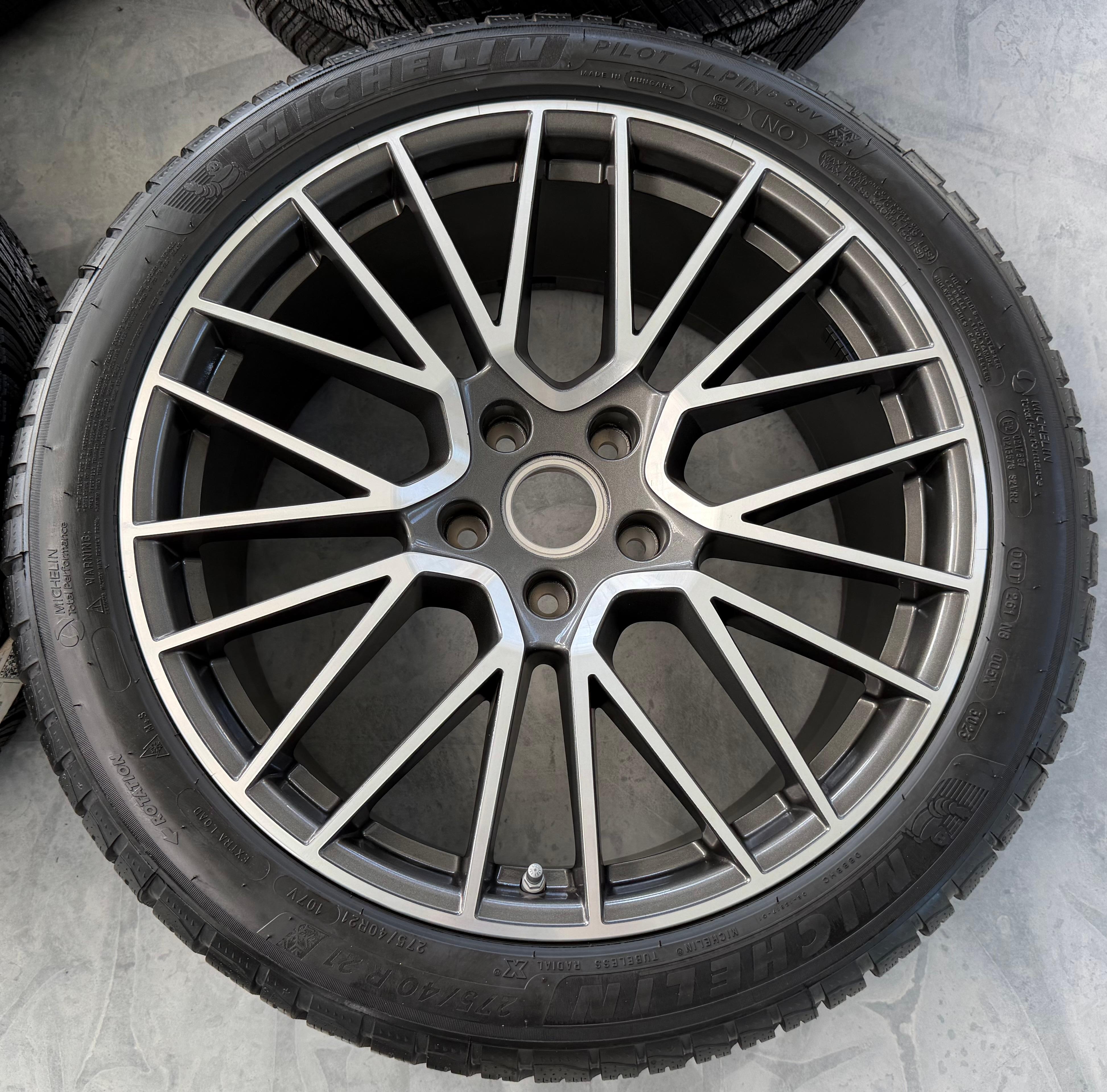 4 Original 21" Alu Winterräder Porsche Cayenne 9YA Michelin RDKS 9Y0601025BF 9Y3601025AC