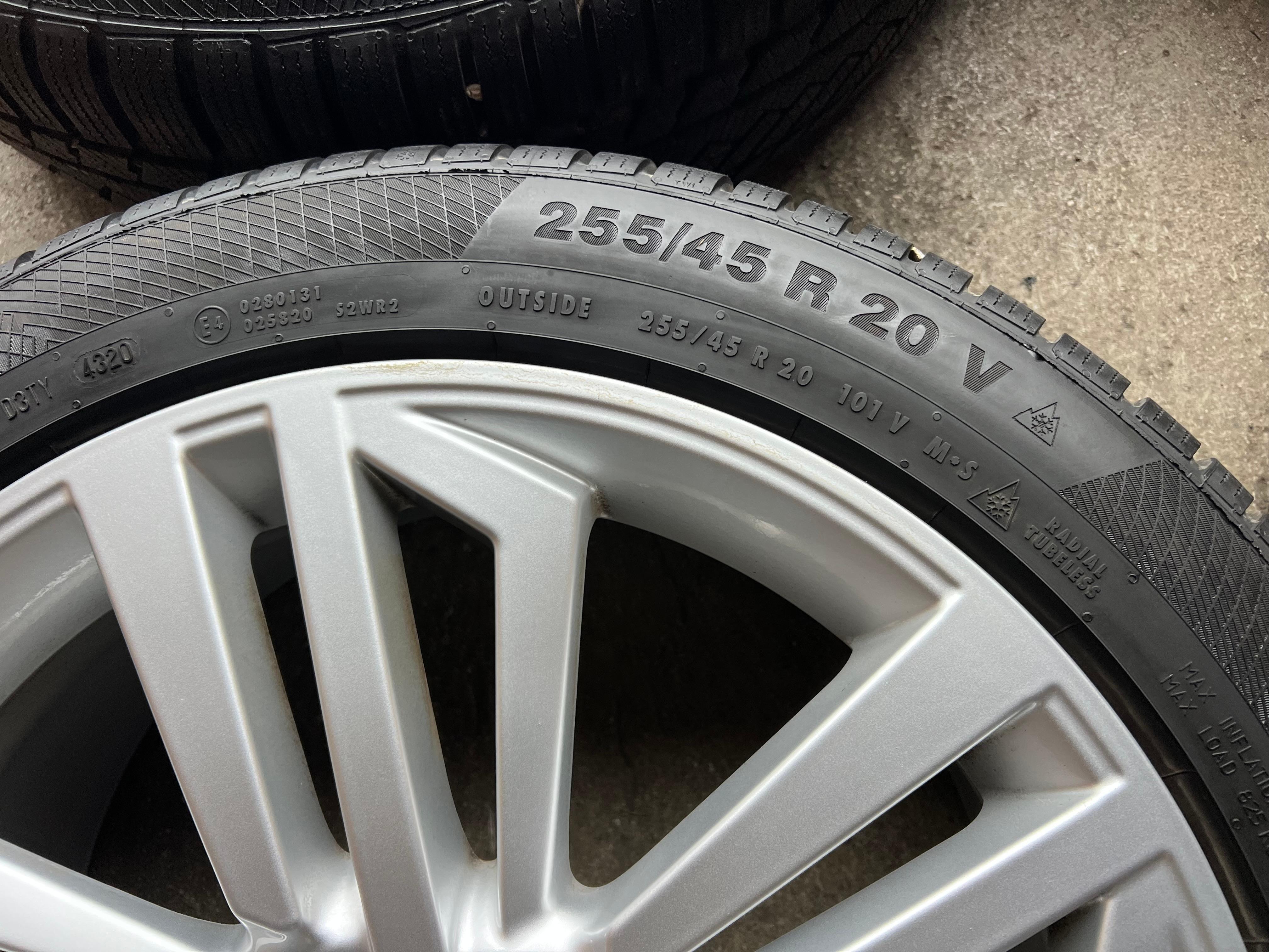 4 JANTES HIVER EN ALUMINIUM D’ORIGINE 20" AUDI Q5 SQ5 FY 80A601025L 255/45R20 101V CONTINENTAL