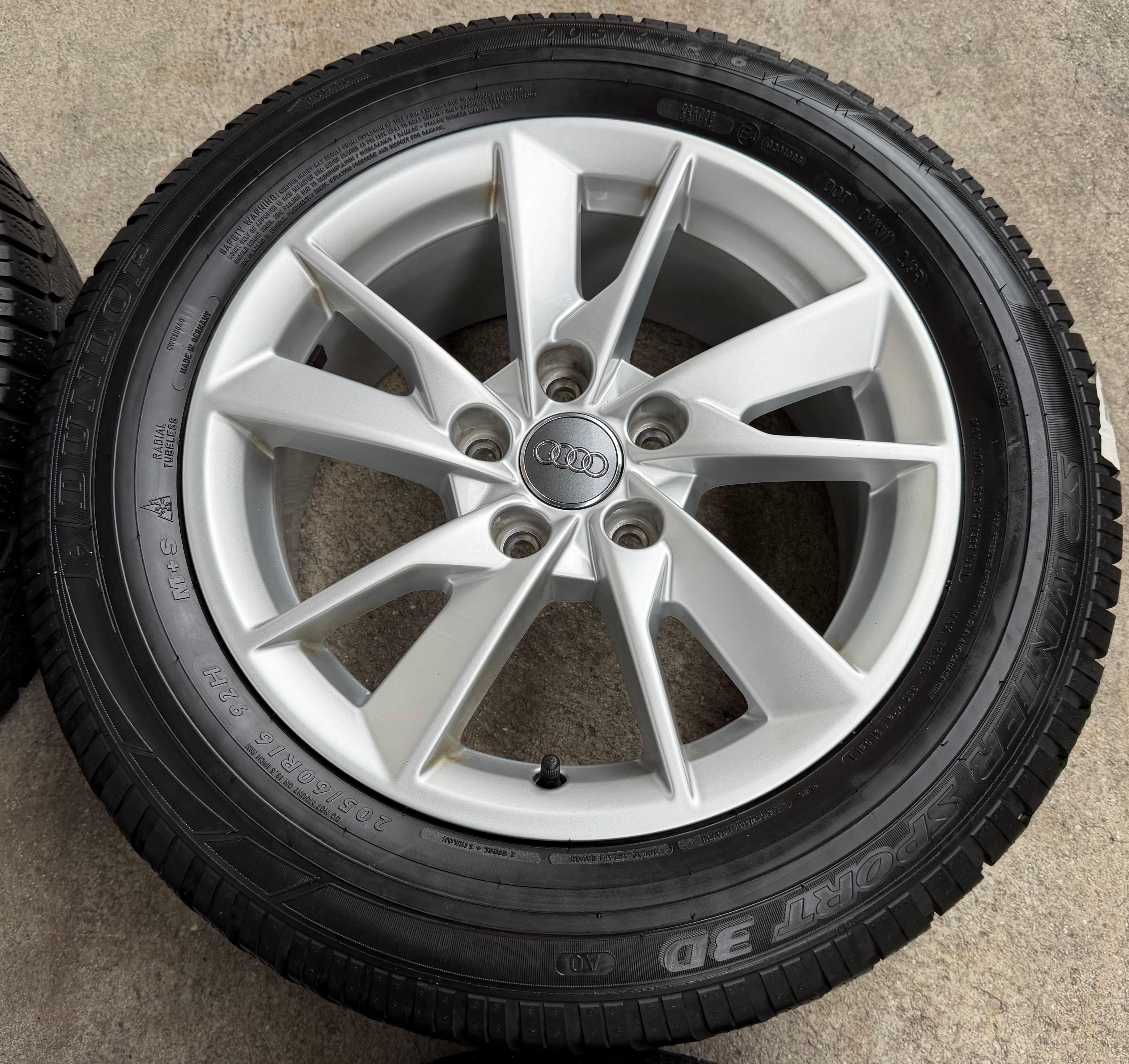 4 Original Alu Winterräder Audi A4 8W B9 8W0601025A 205/60R16 92H Dunlop