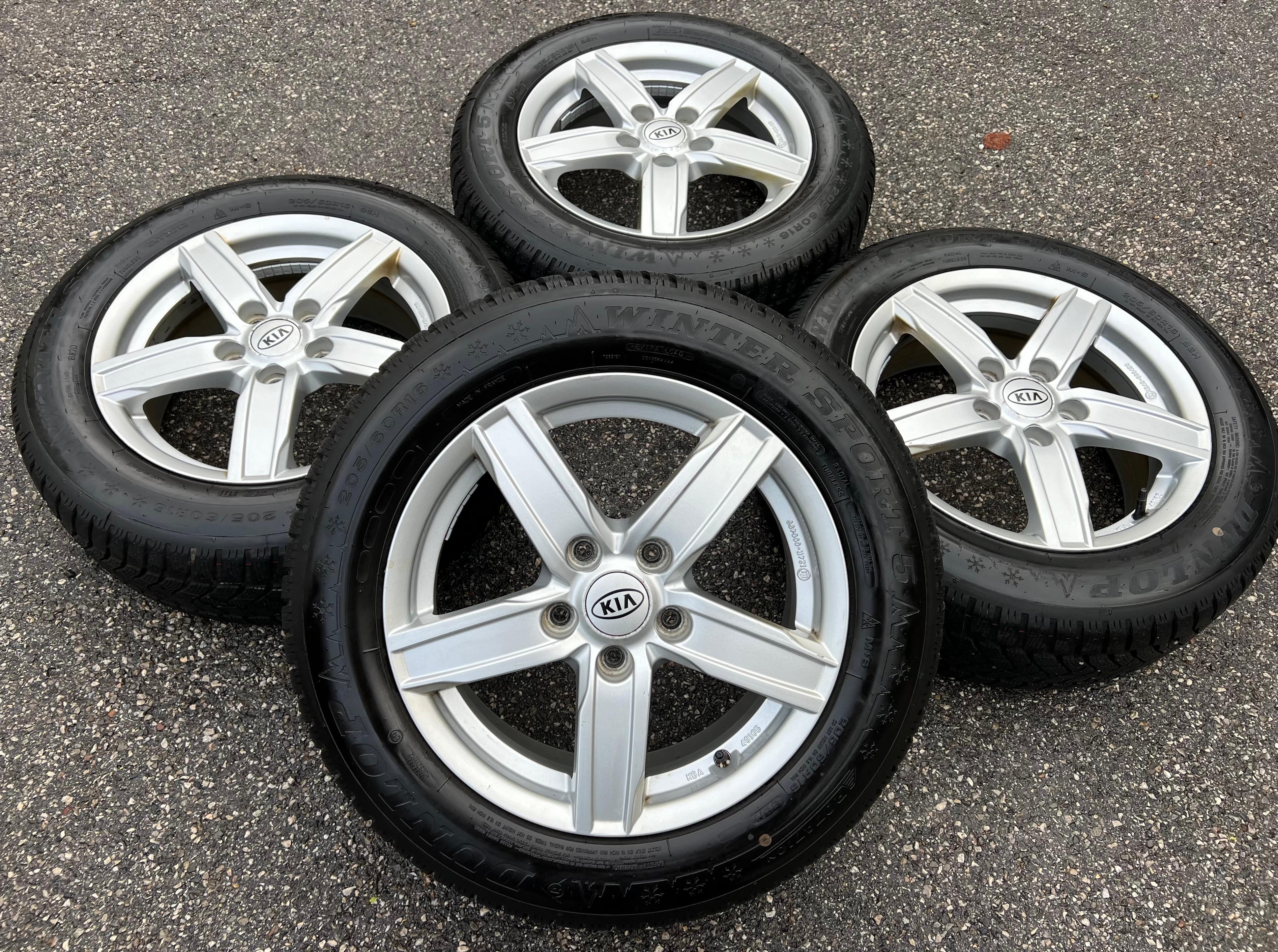 ALUMINIUM WINTERWIELEN KIA NIRO OPTIMA SOUL CEED 205/60R16 96H DUNLOP 2022 RDKS FREIHAU