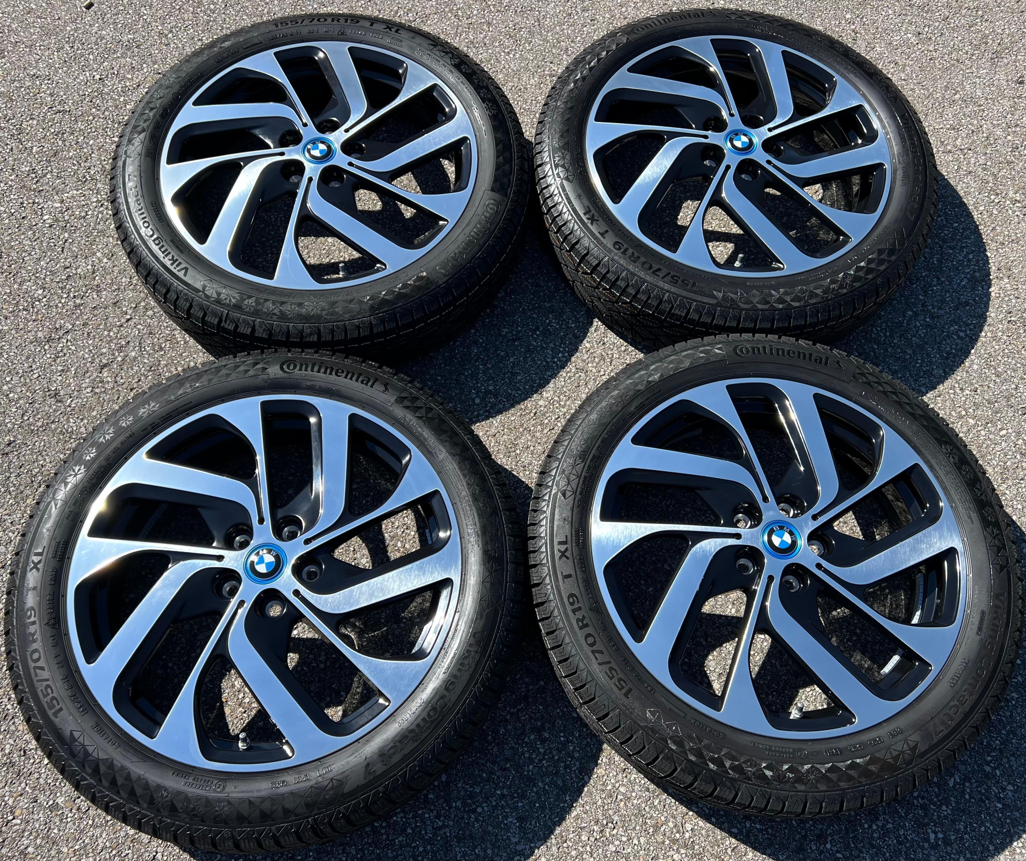 4 ruedas de invierno de aleación originales de 19" para BMW i3 i3s 155/70R19 88T Continental 6856894 Styling 428 NUEVAS con RDKS