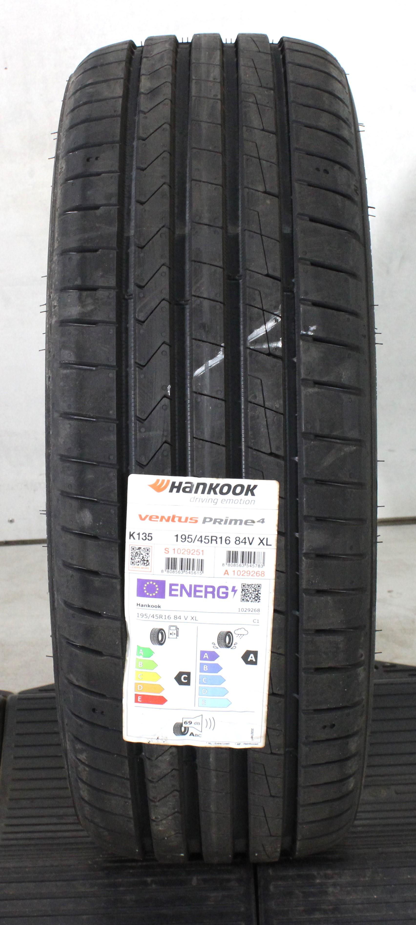 1 x 195/45R16 84V Sommerreifen Hankook Ventus Prime 4 2022
