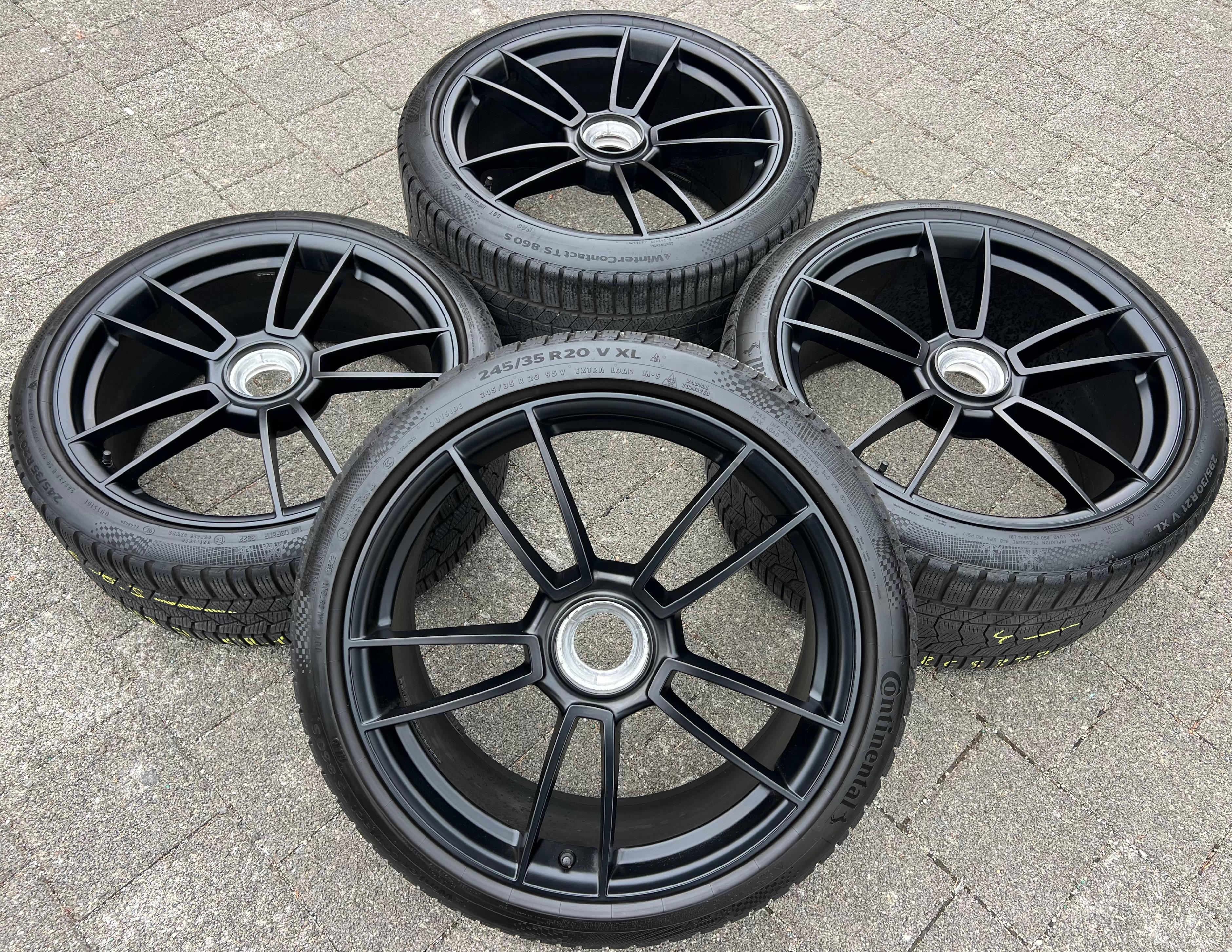 4 ORIGINAL 20" 21" ALU WINTERRÄDER PORSCHE 911 992 GTS ZENTRALVERSCHLUSS CENTERLOCK