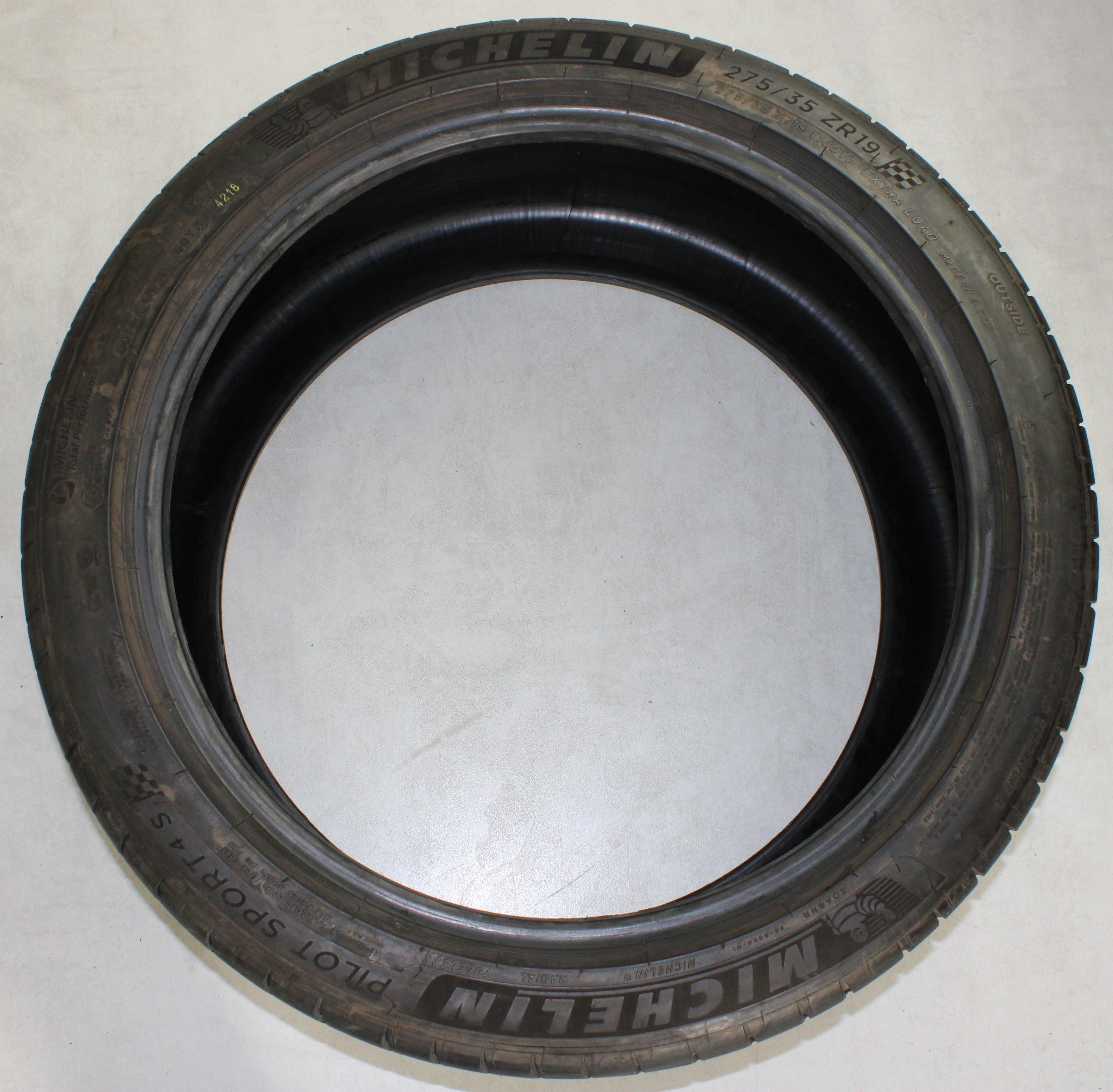 1 x 275/35R19 100Y Sommerreifen Michelin Pilot Sport 4S 5-5,5mm 2018 XL