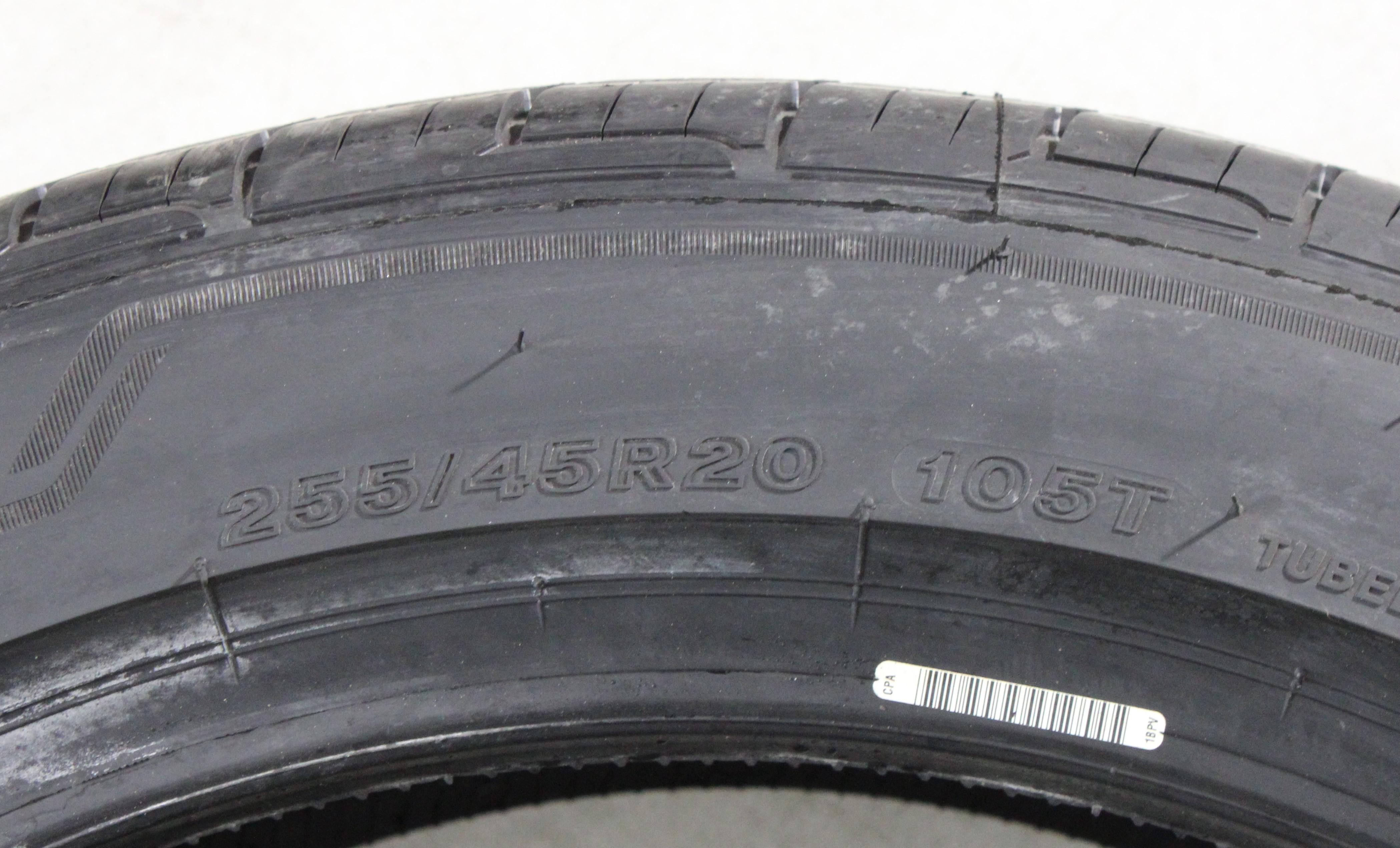 2 pneus d'été 255/45R20 105T Bridgestone Alenza Sport A/S NEUF 2022