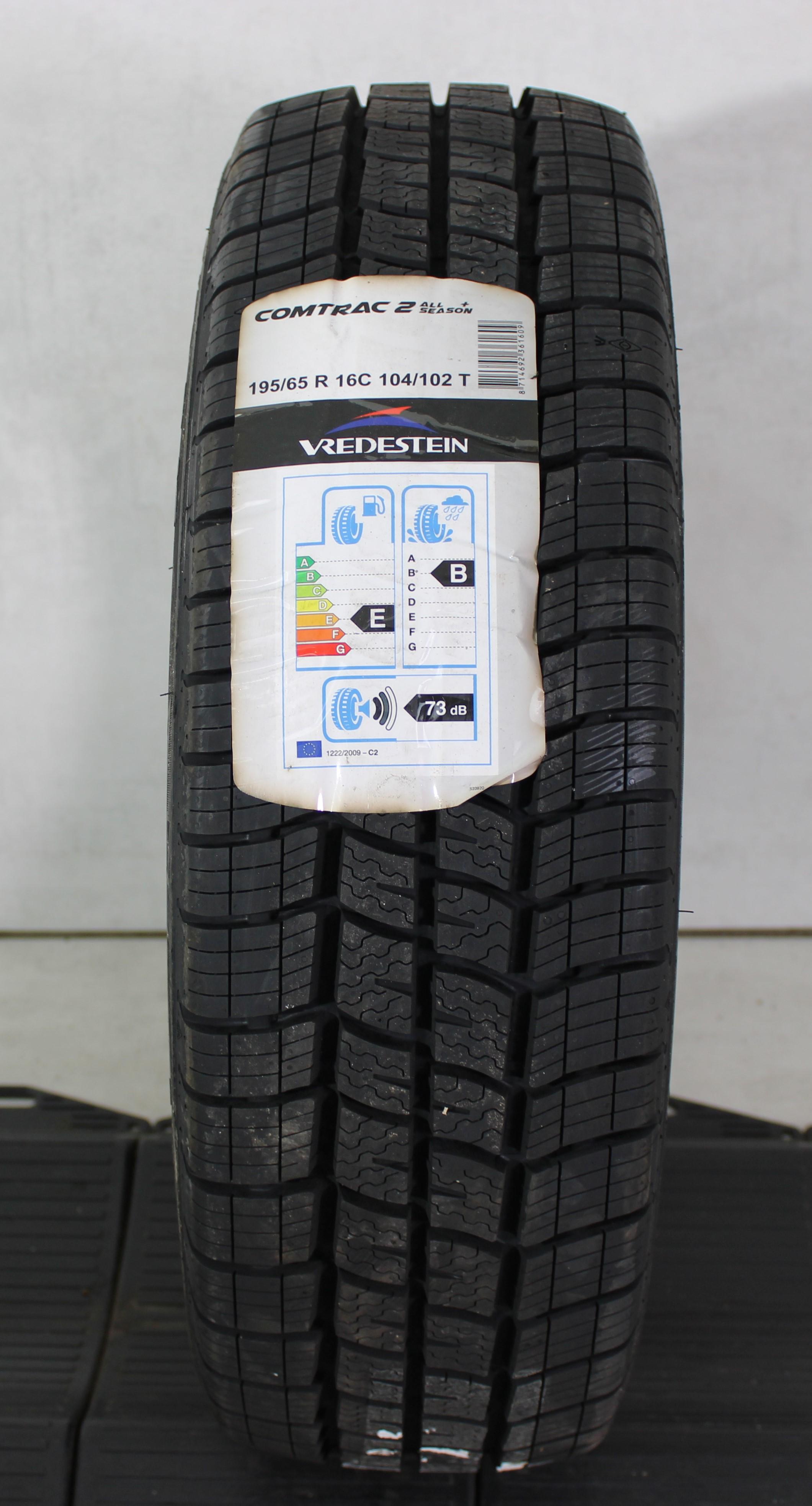 1 x 195/65R16C 104/102T Ganzjahresreifen Vredestein Comtrac 2 All Season 2020 NEU
