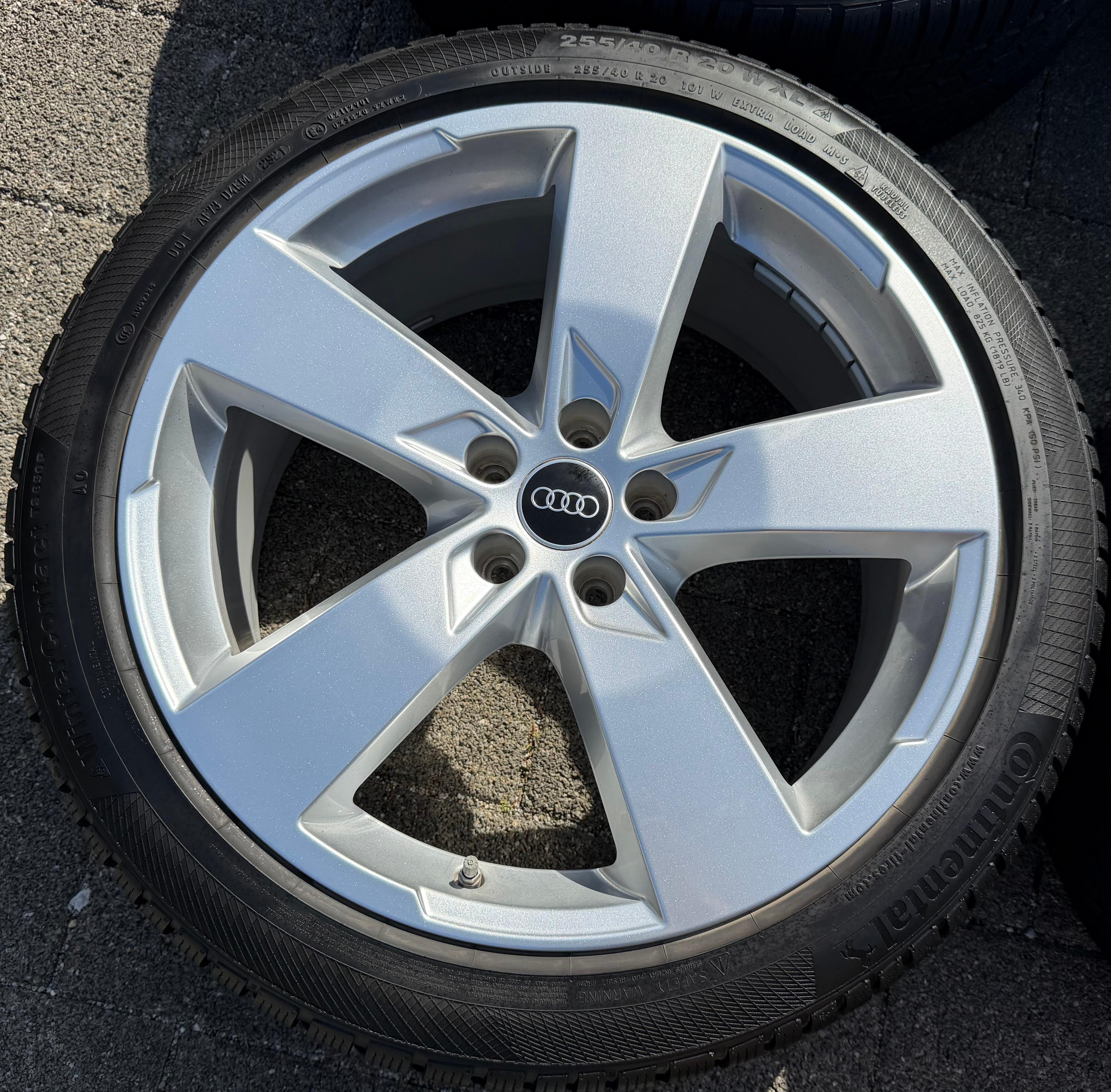 4 Original 20" Alu Winterräder Audi A6 S6 C8 F2 4K0601025K 2022 255/40R20 101W Continental