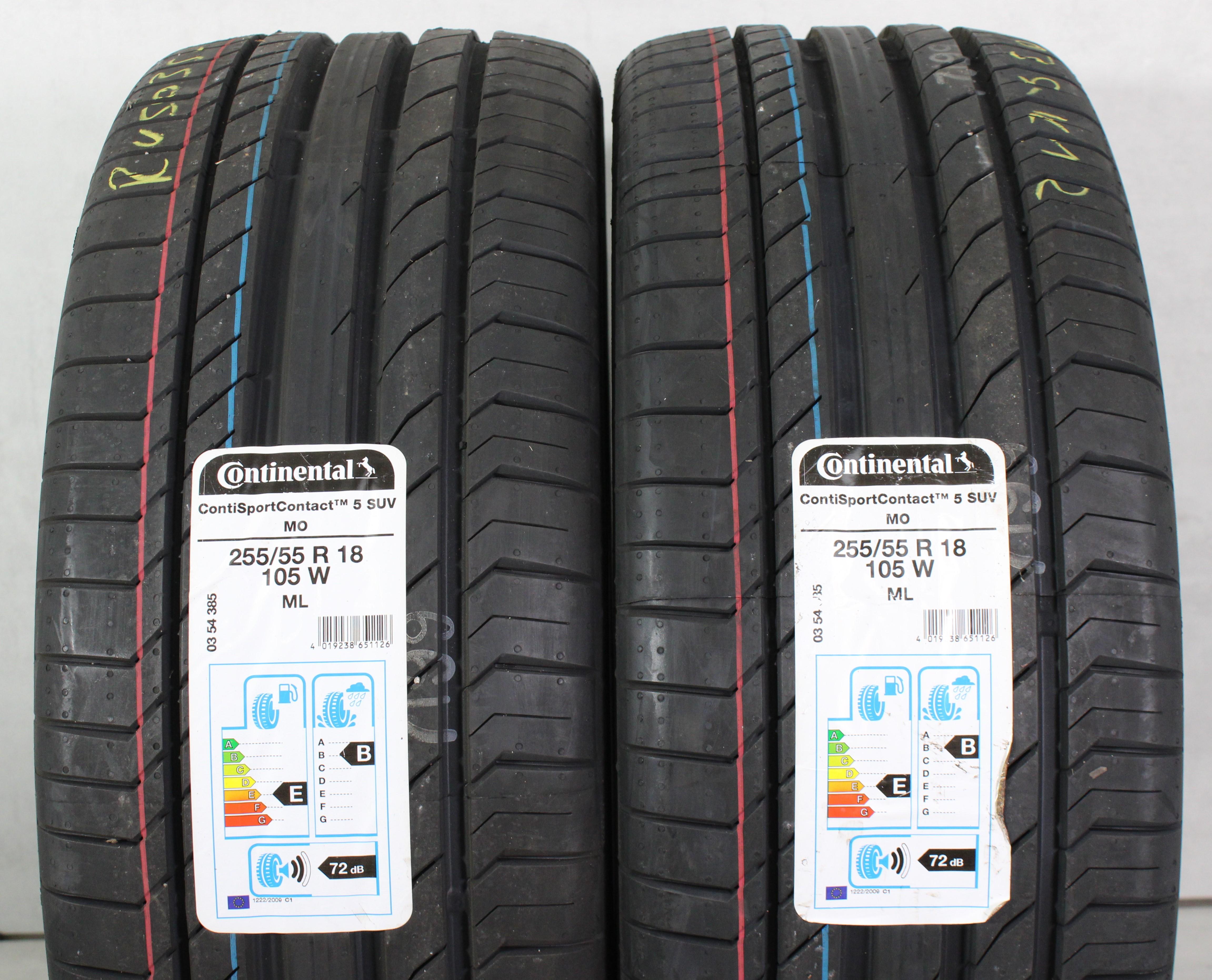 2 x 255/55R18 105W Sommerreifen Continental Sport Contact 5 MO 2019 NEU