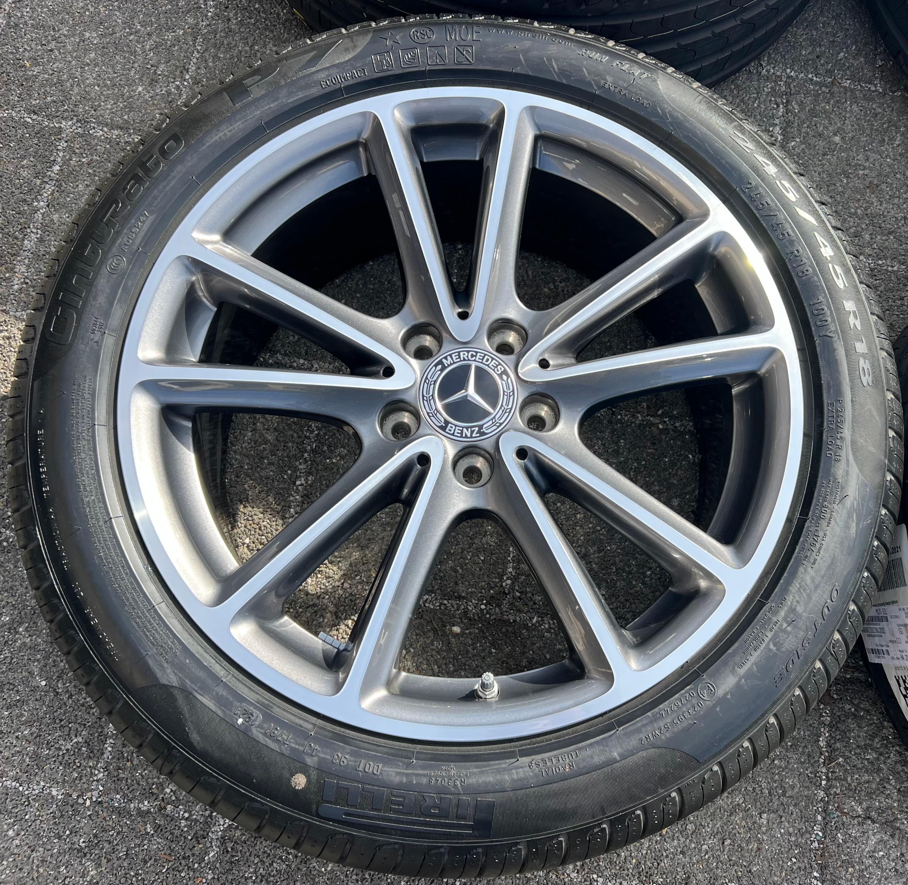 4 RUEDAS DE VERANO ORIGINALES DE ALEACIÓN DE 18" PARA MERCEDES CLS W257 C257 245/45R18 100V 275/40R18 99Y