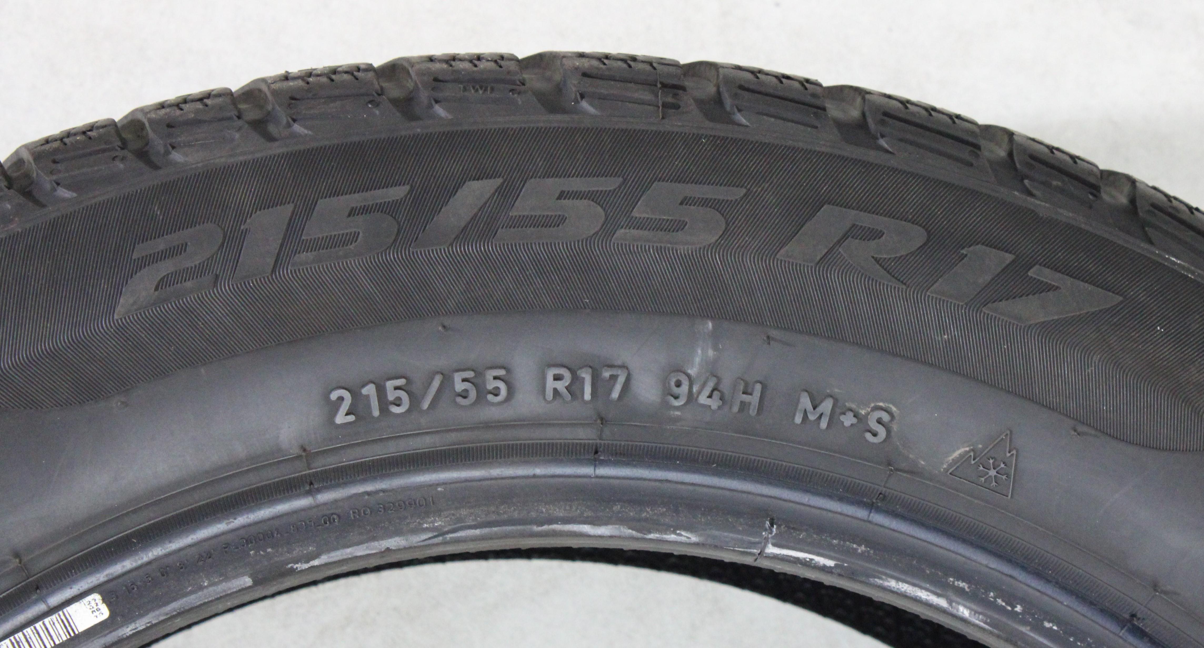 1 x 215/55R17 94H Winterreifen Pirelli Sottozero 3 5mm 2022 Seal