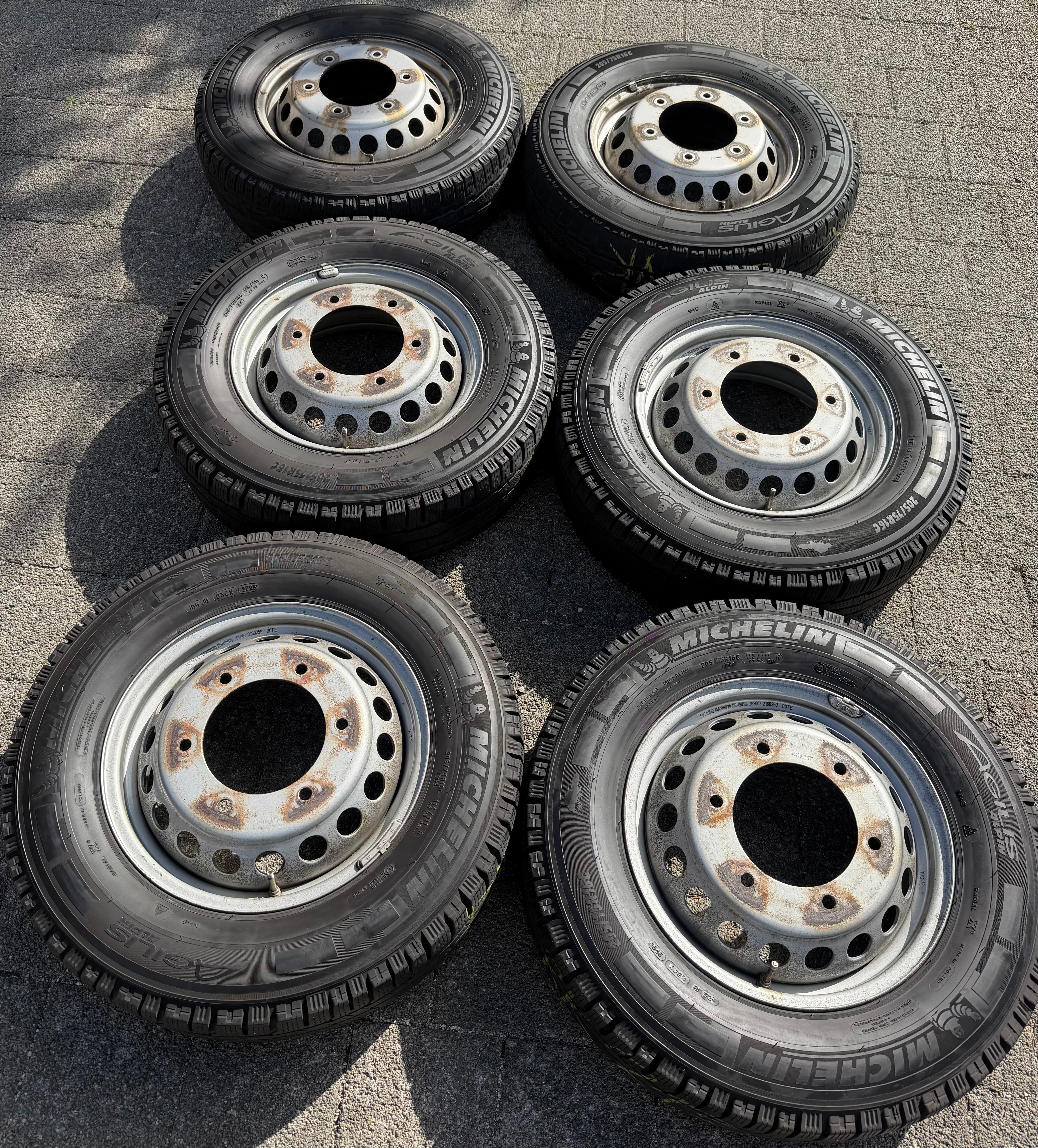 6 x WINTERRÄDER MERCEDES SPRINTER W906 A9064013800 205/75R16C 113/111R