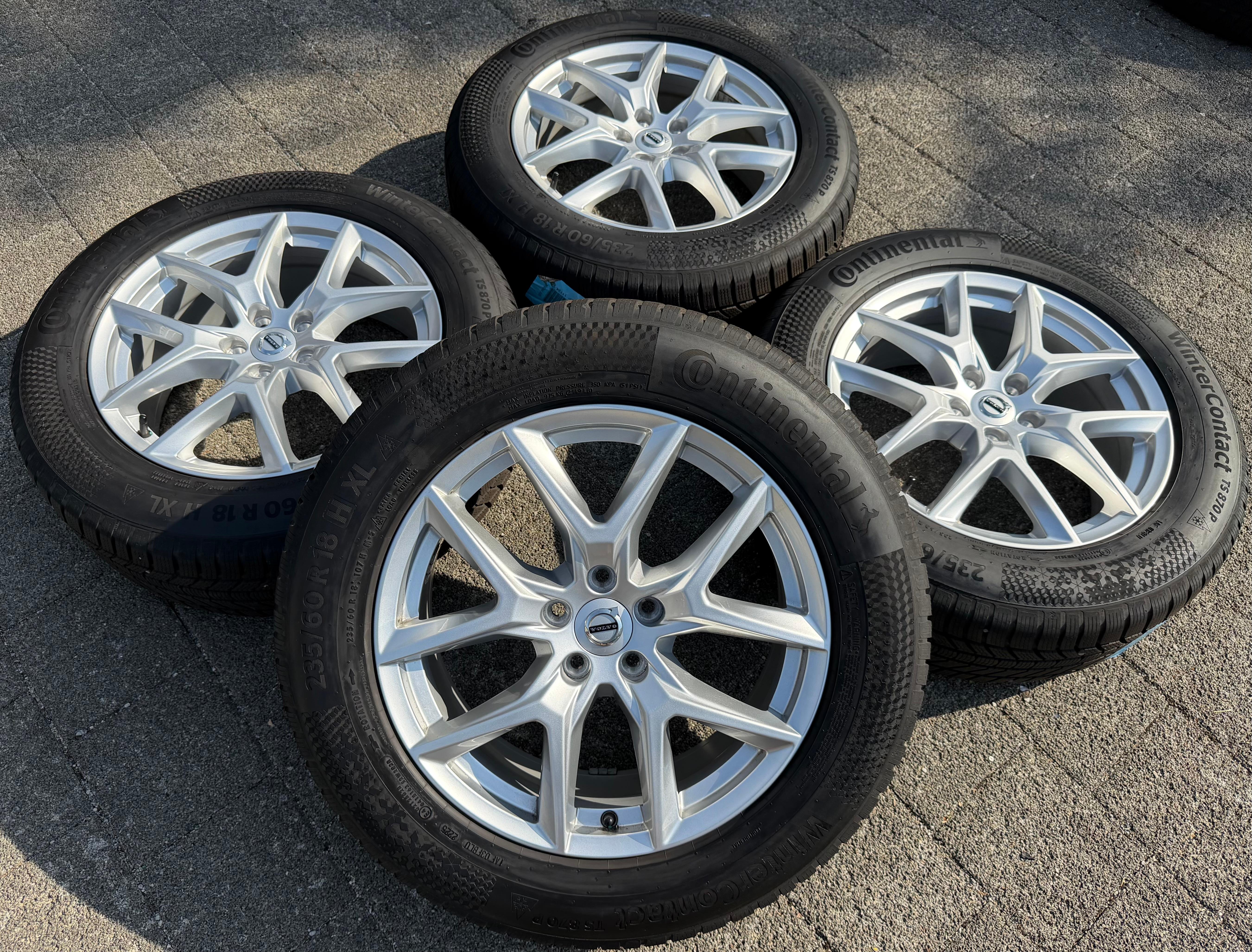4 Original 18" Alu Winterräder Volvo XC60 II 31423851 235/60R18 107H Continental 2025