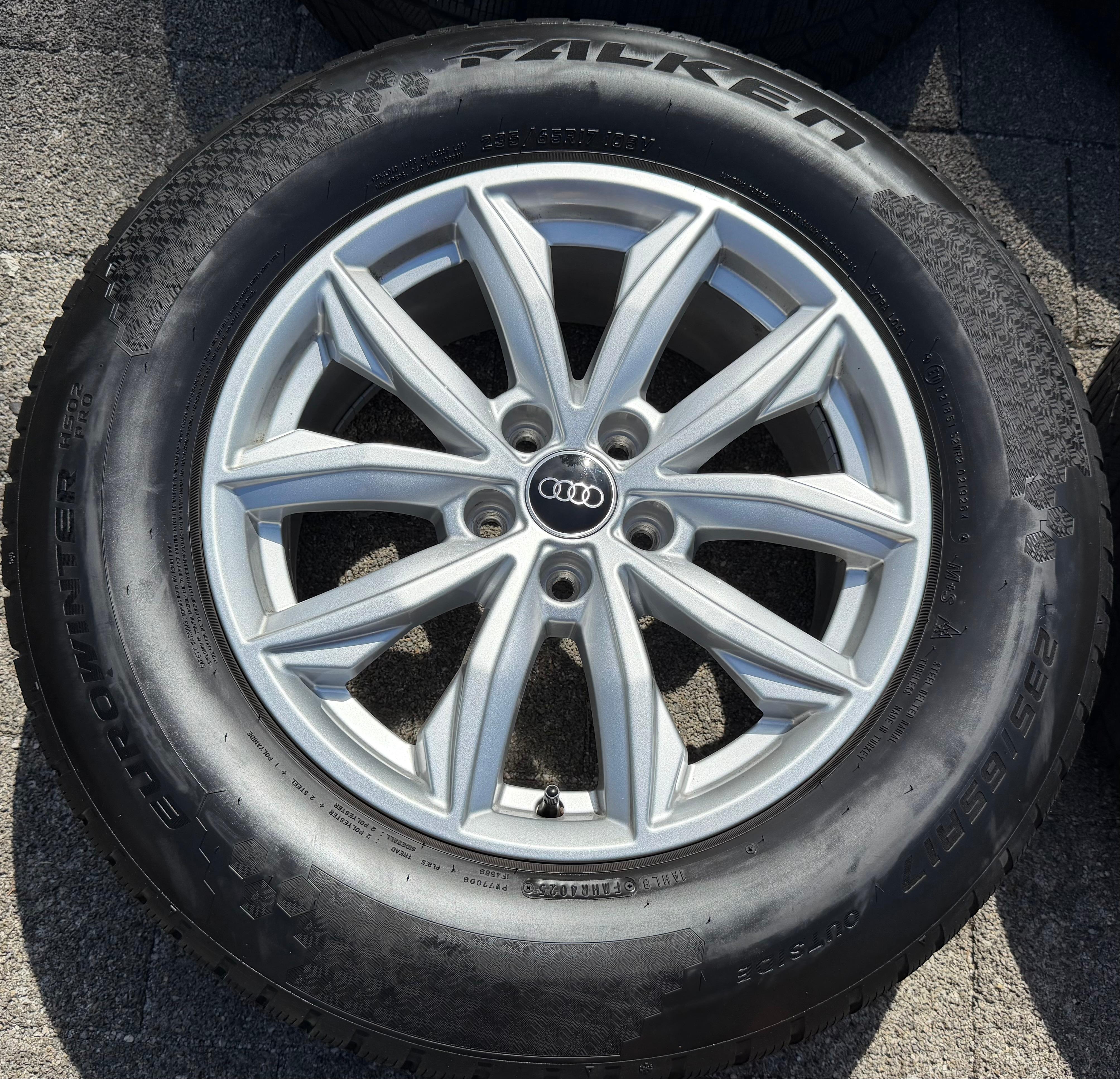 4 Original 17" Alu Winterräder Audi Q5 FY 80A601025J 7x17 ET34 235/65R17 108V 2025