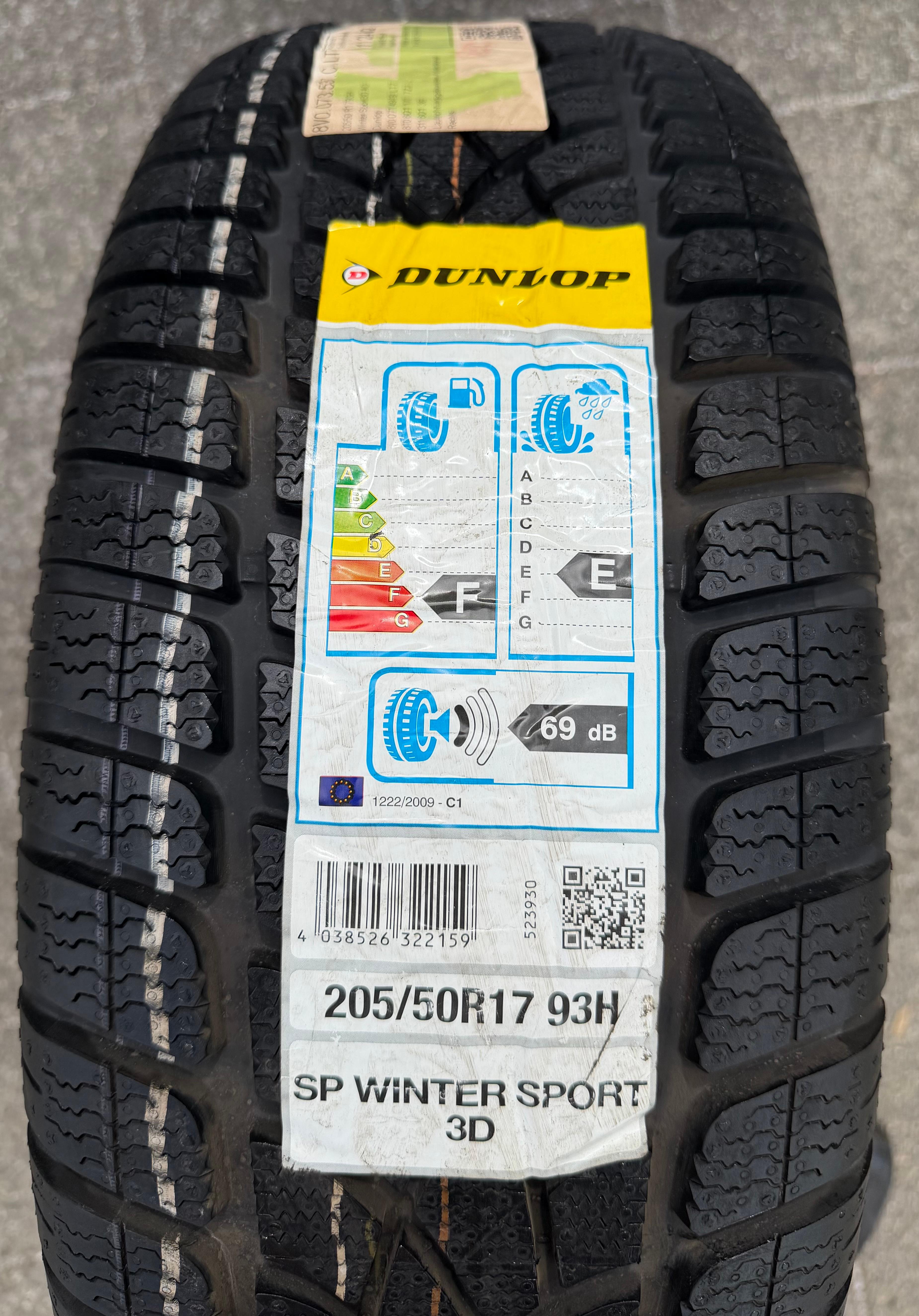 1 x 205/50R17 93H Winterreifen Dunlop Winter Sport 3D NEU 2017