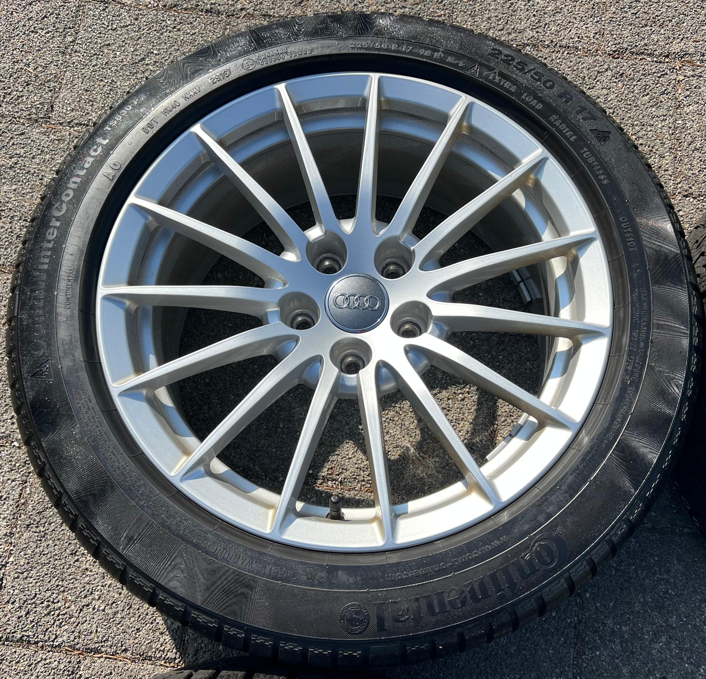4 ORIGINAL 17" ALU WINTERRÄDER AUDI A5 F5 8W 225/50R17 98H 8W0601025AE CONTINENTAL