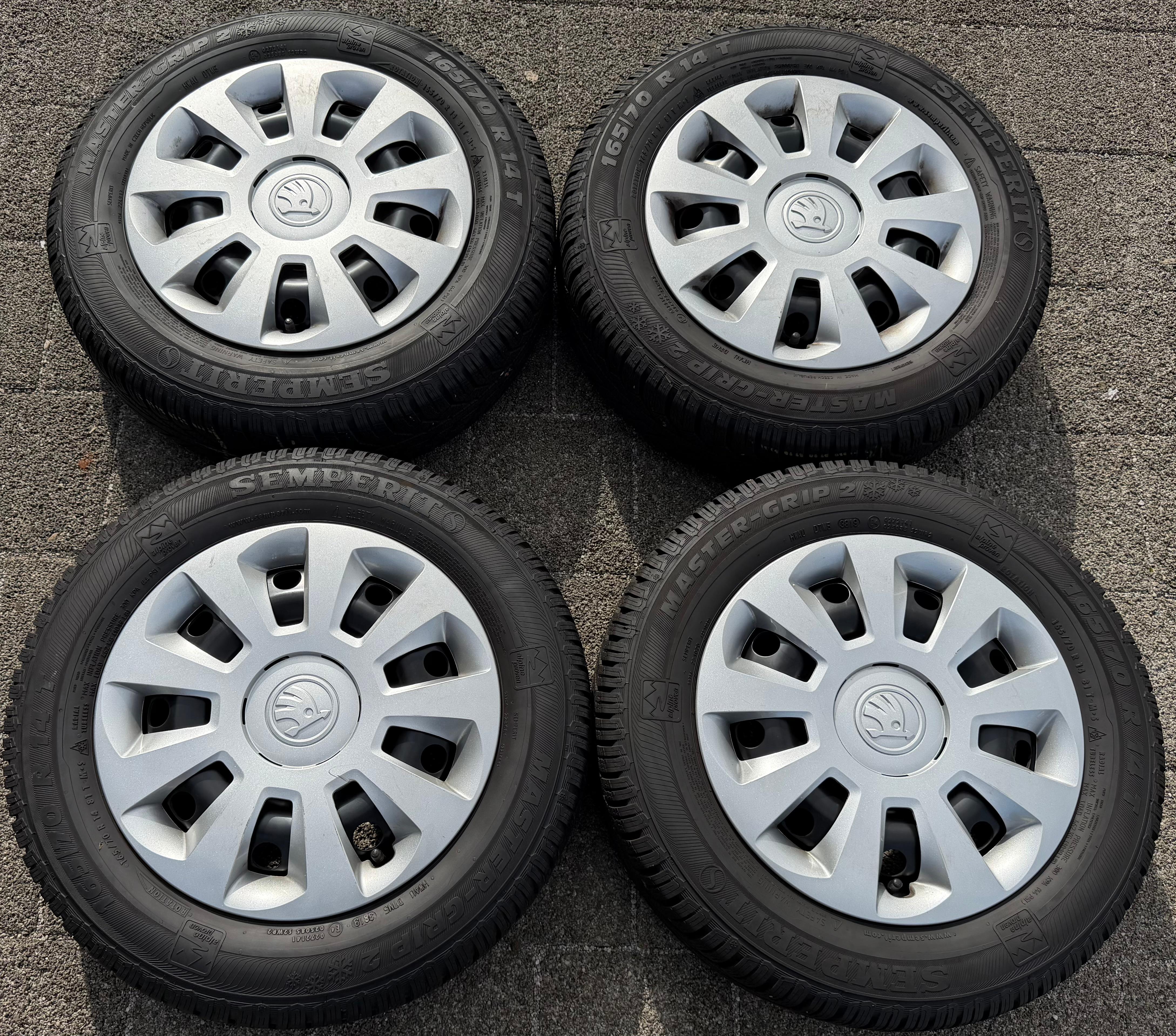 4 Winterräder VW UP UP! SEAT MII Skoda Citigo 165/70R14 81T Semperit 1S0601027