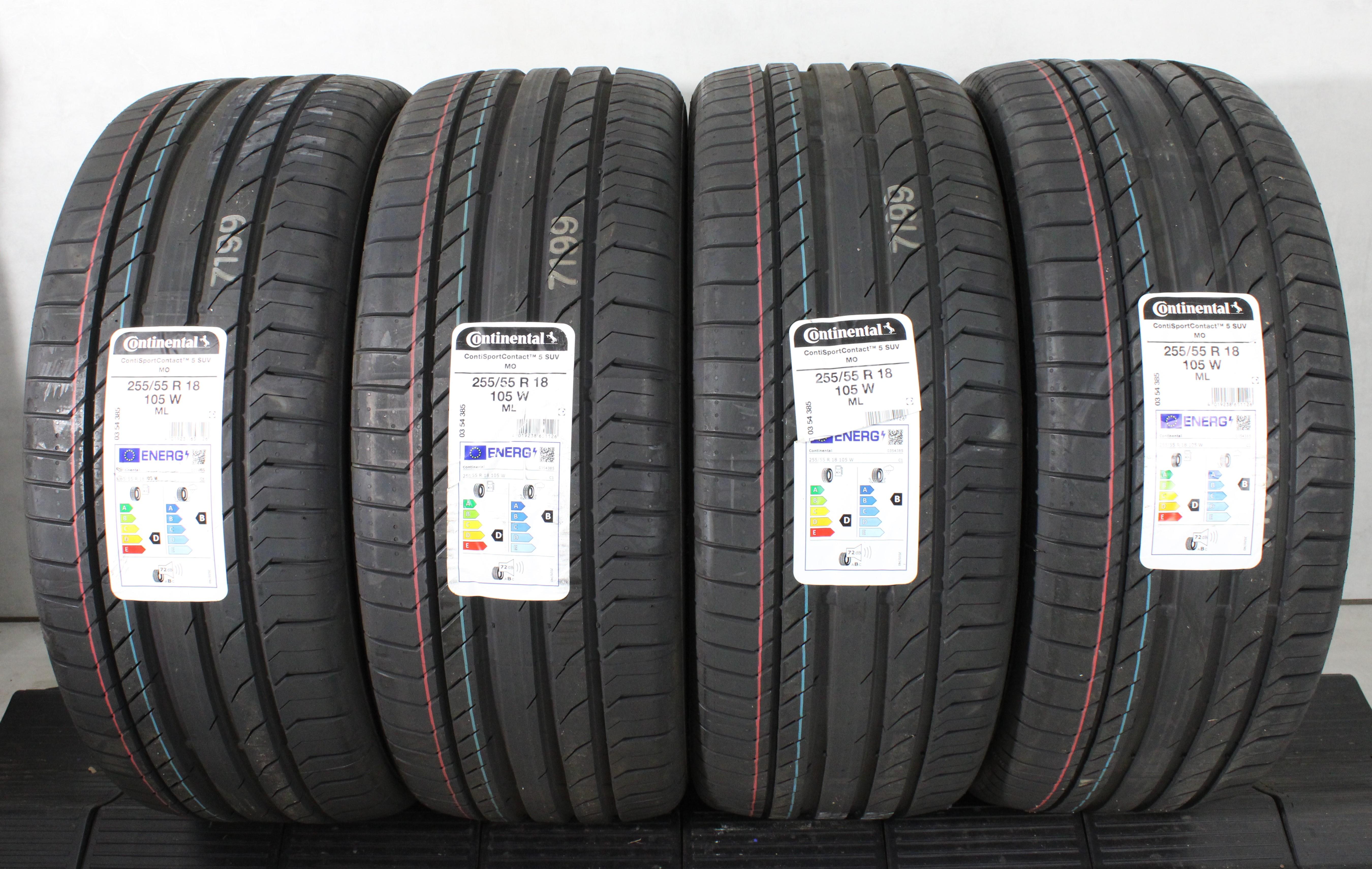 4 neumáticos de verano Continental Sport Contact 5 MO, 255/55R18 105W, nuevos, 2021