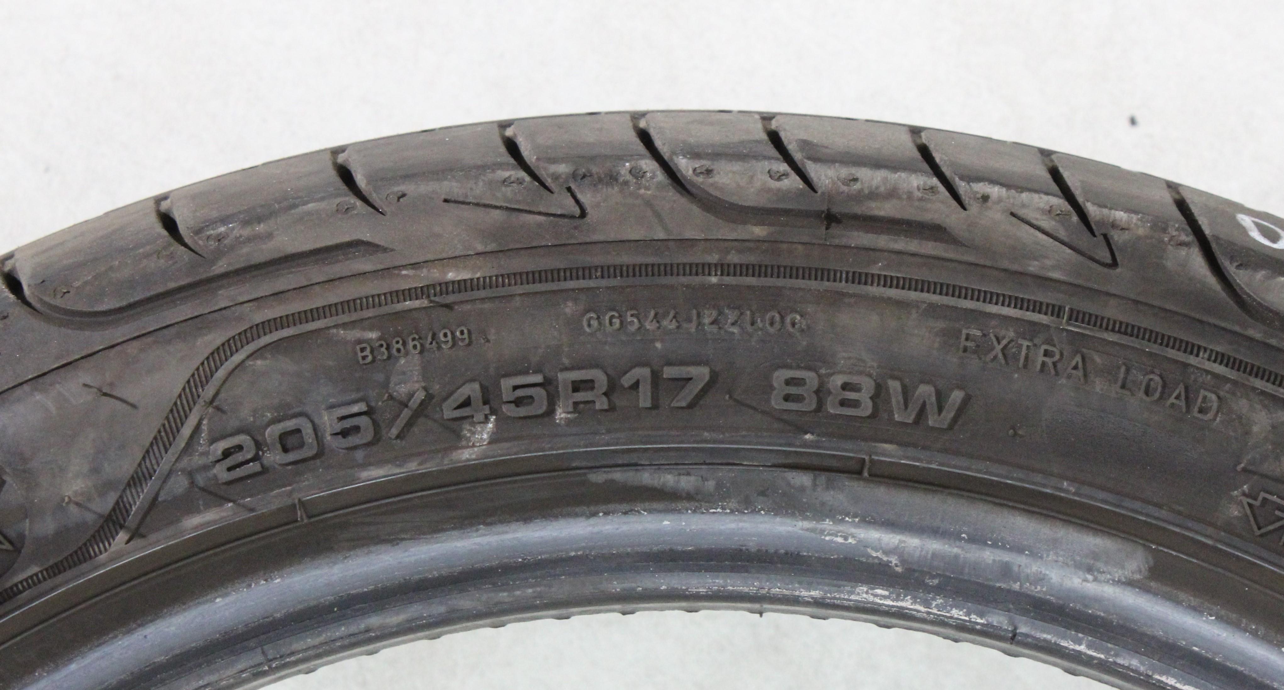 1 x 205/45R17 88W Sommerreifen Goodyear Eagle F1 Asymmetric 3 * Runflat 5,5mm 2022 XL