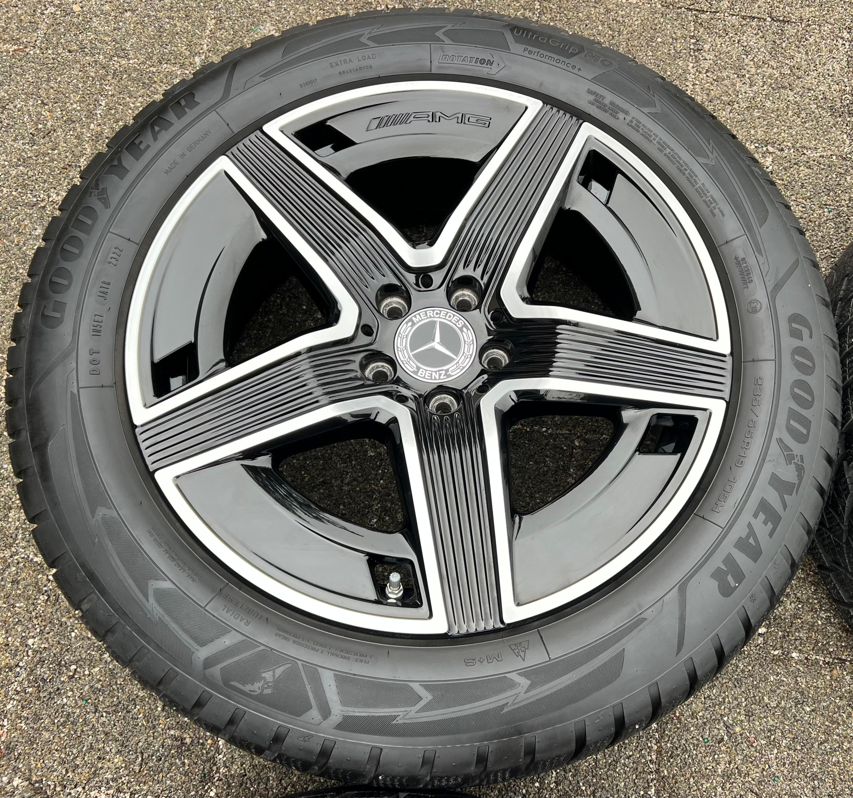 4 llantas de aluminio originales de 19" para invierno para Mercedes GLC X254 W254 AMG A2544010400 2022 con sistema de control de presión de neumáticos (TPMS)