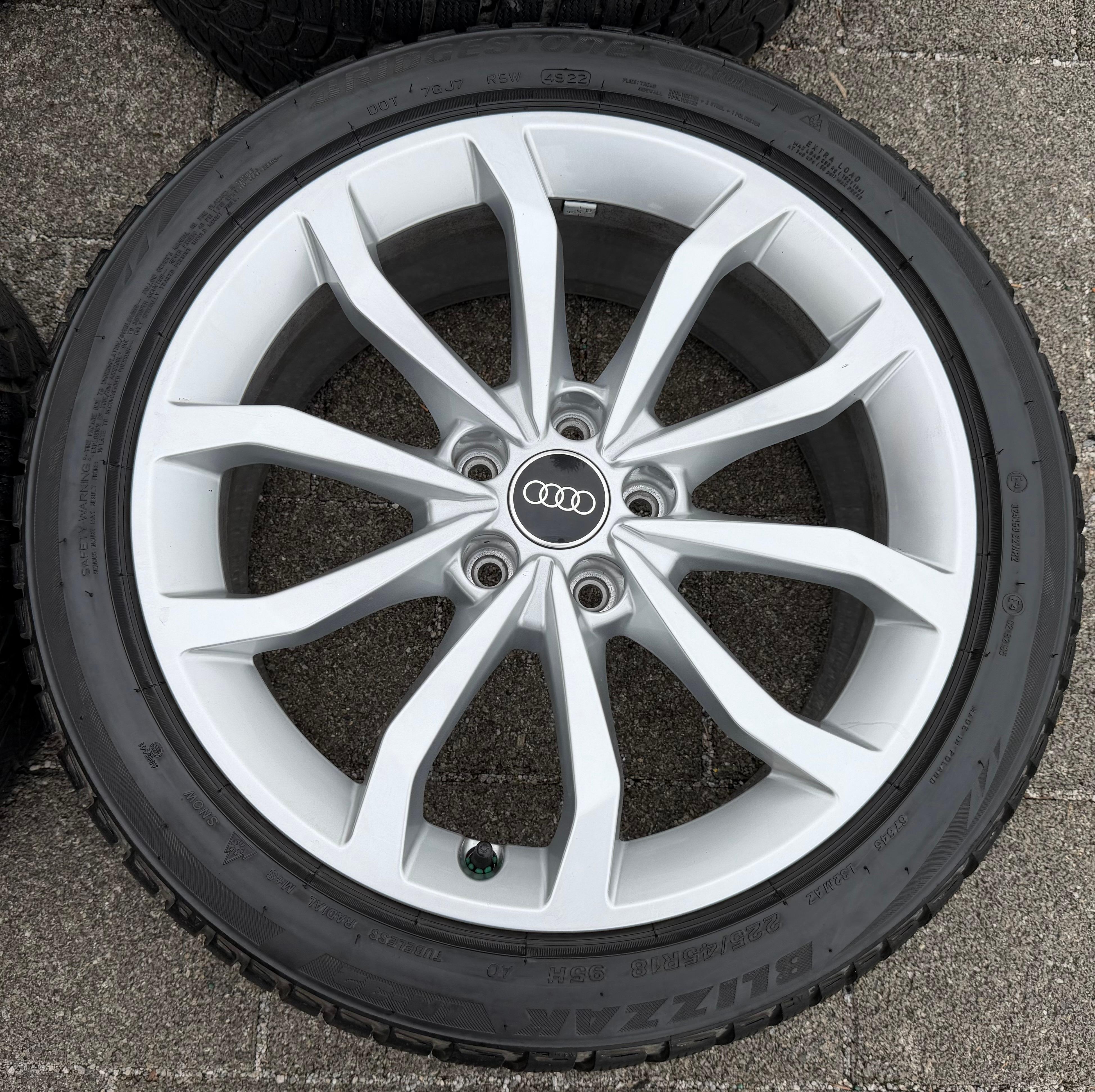4 ruedas de invierno de aleación originales de 18" para Audi A4 S4 8W 8W0601025ED 225/45R18 95H Bridgestone 2022