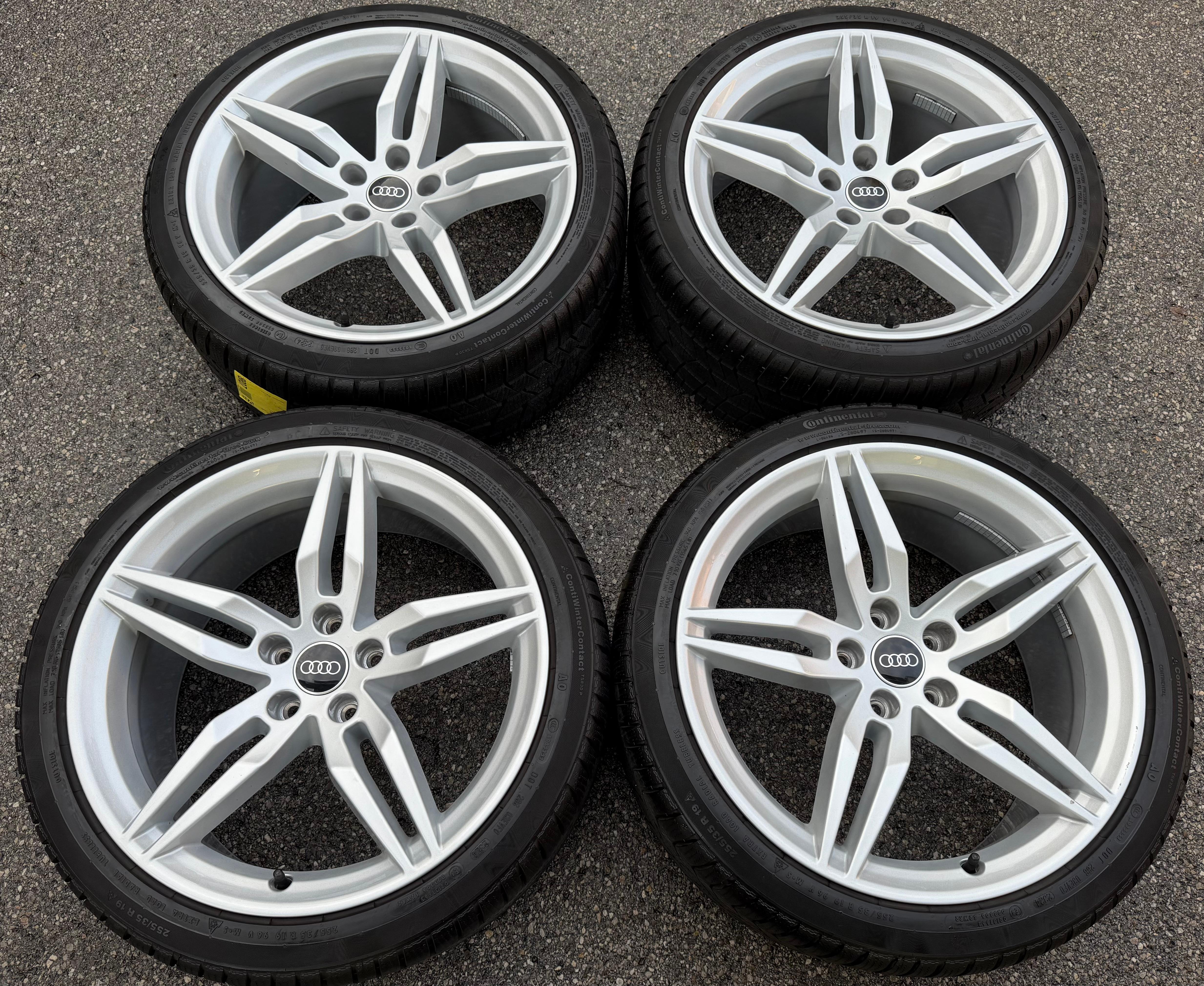 4 ruedas de invierno de aleación originales de 19" para Audi A5 S5 8W F5 8W0601025AM 255/35R19 96V 2024