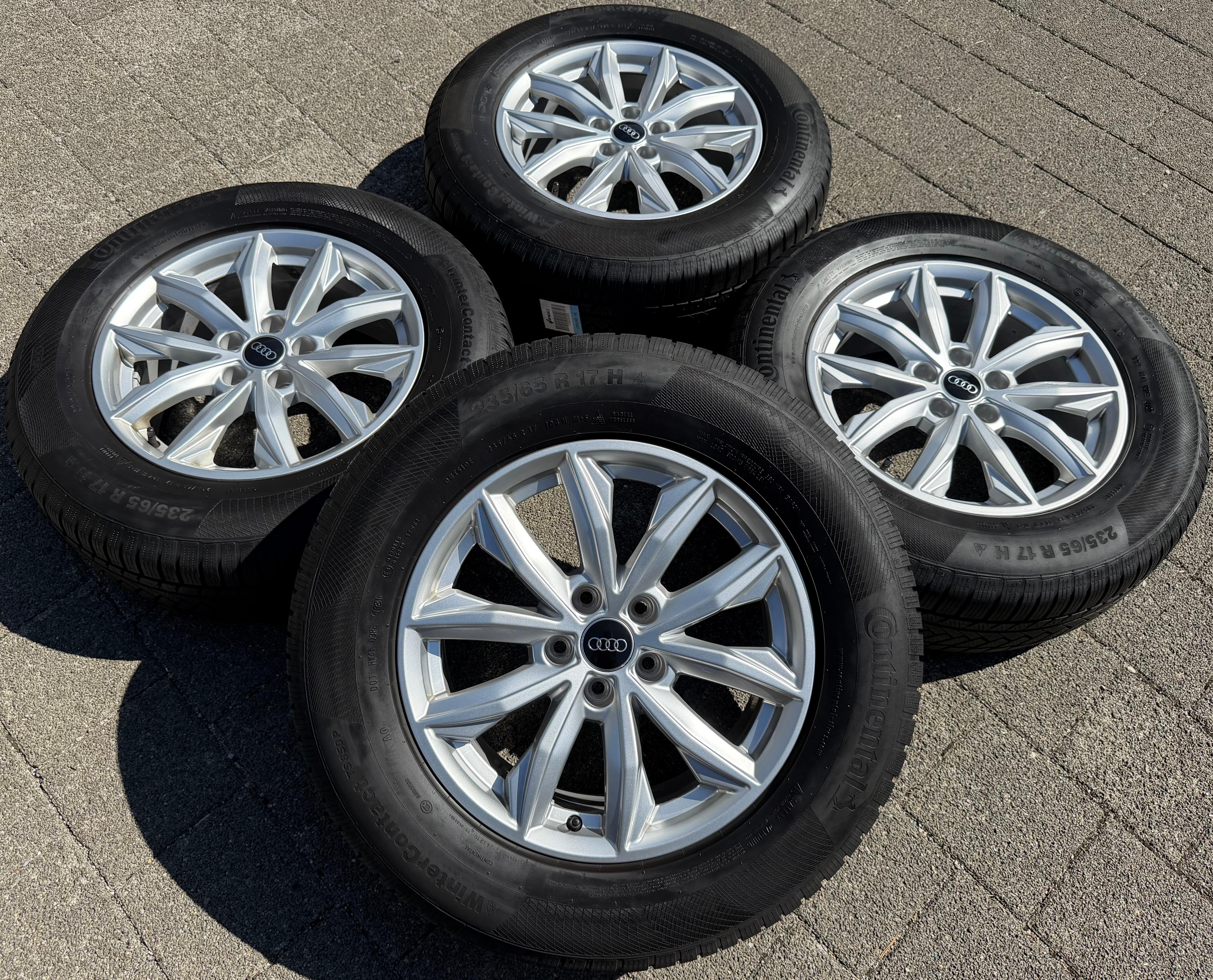 4 Original 17" Alu Winterräder Audi Q5 FY 80A601025J 7x17 ET34 235/65R17 104H Continental