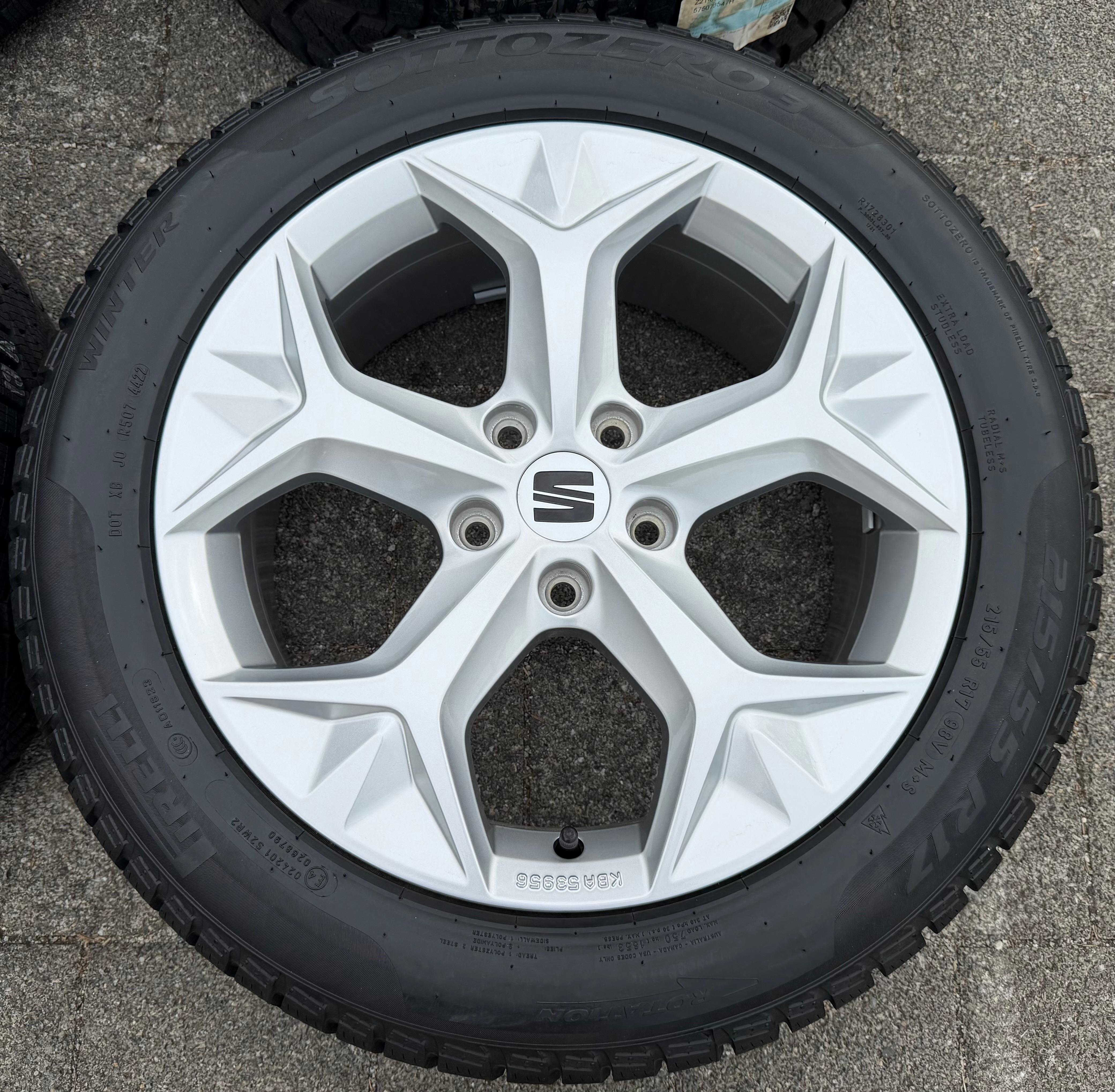 4 llantas de aluminio originales de invierno de 17" para SEAT Ateca Cupra 575071497H 215/55R17 98V, nuevas