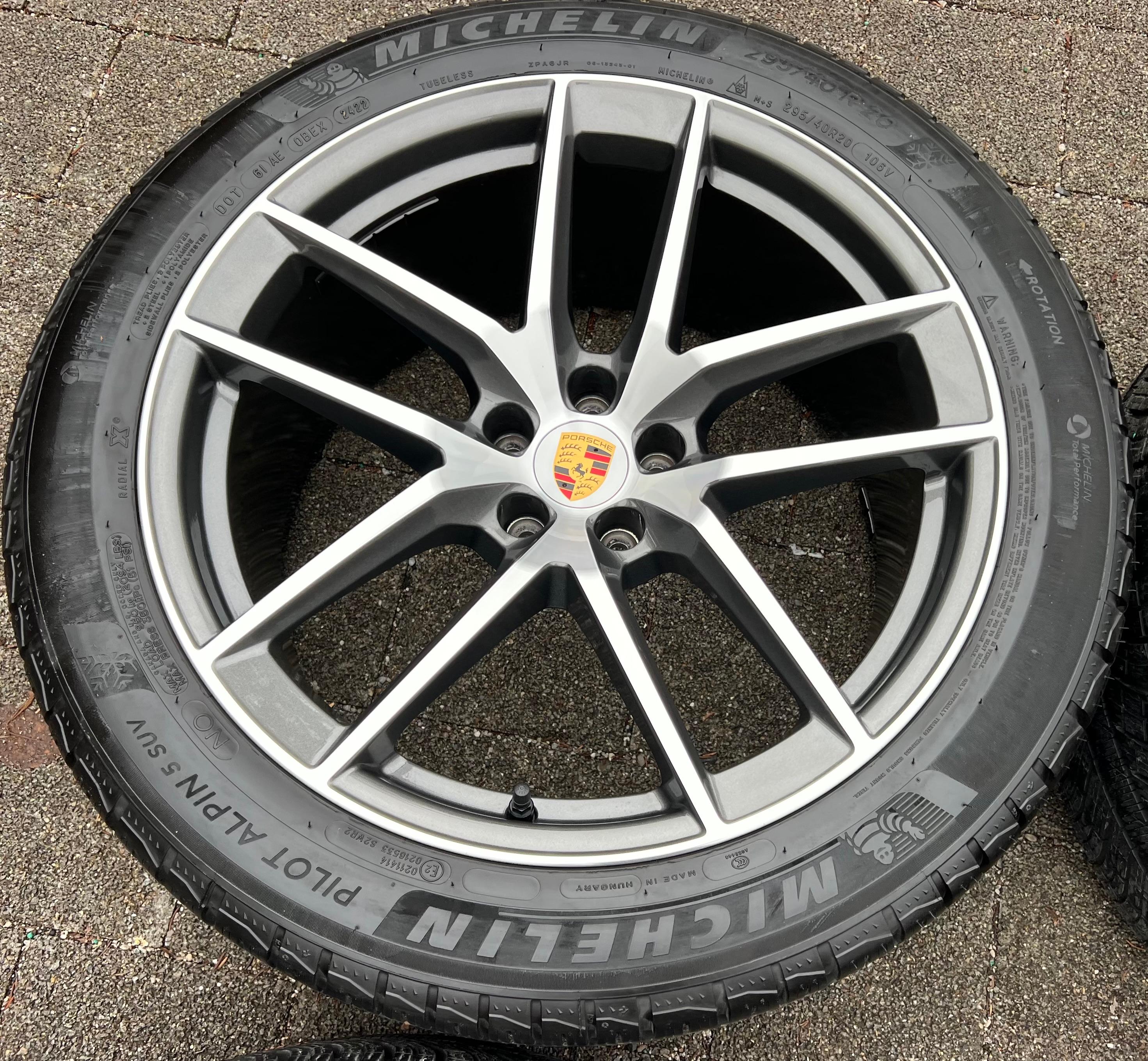4 ORIGINAL 20" ALU WINTERRÄDER PORSCHE MACAN 265/45R20 104V 295/40R20 106V RDKS