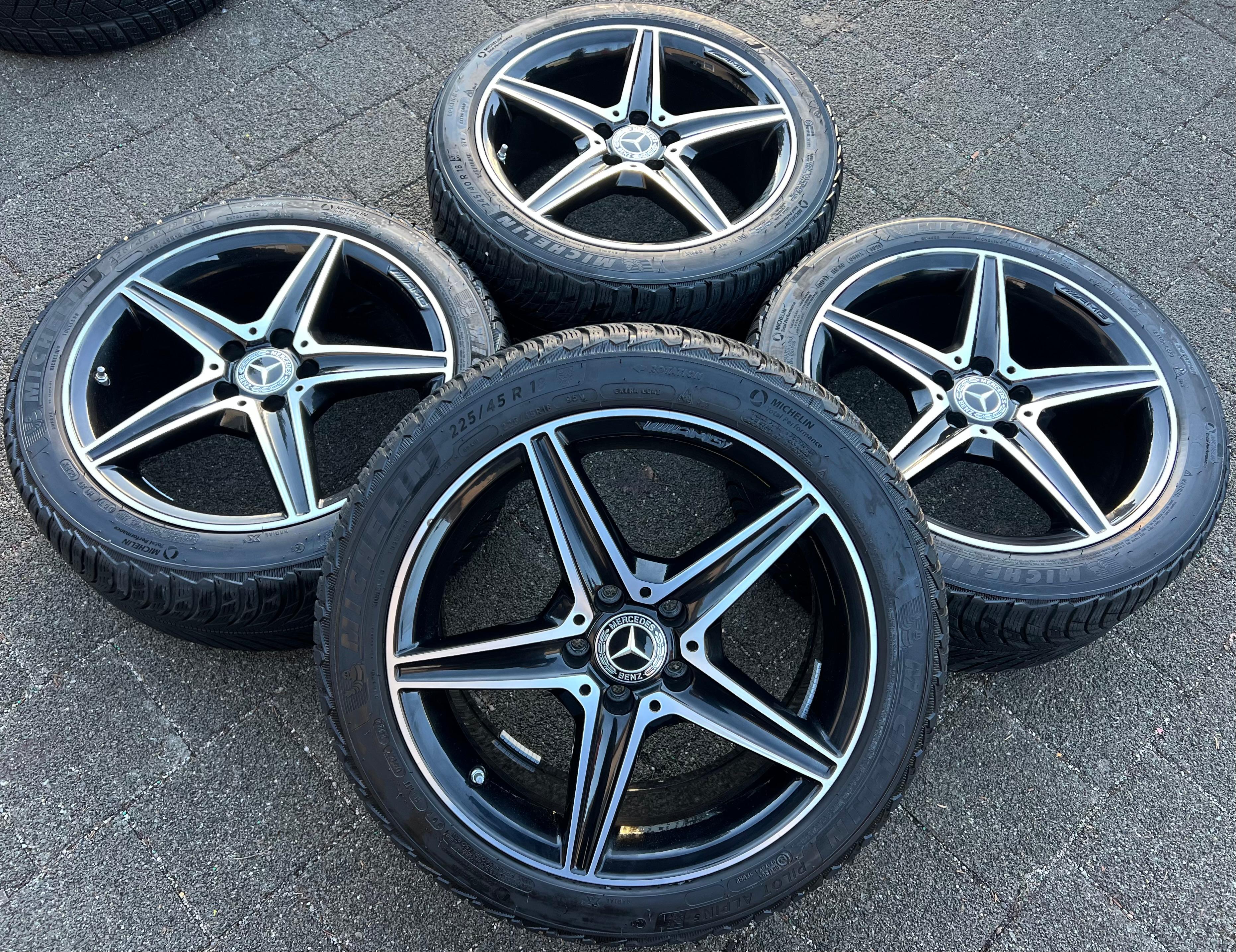 ORIGINAL 18" ALU WINTERRÄDER MERCEDES C-KLASSE W205 205 AMG A2054011100 A2054017200