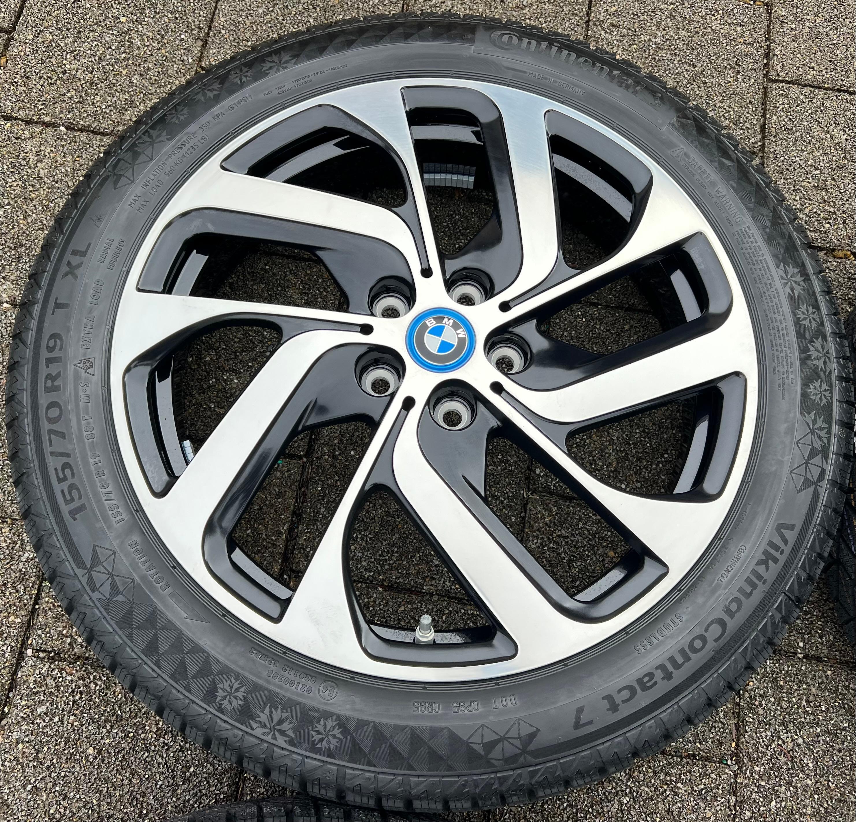 4 ORIGINAL 19" ALU WINTERRÄDER BMW i3 i3s 155/70R19 88T CONTINENTAL 6856894 STYLING 428 NEU RDKS