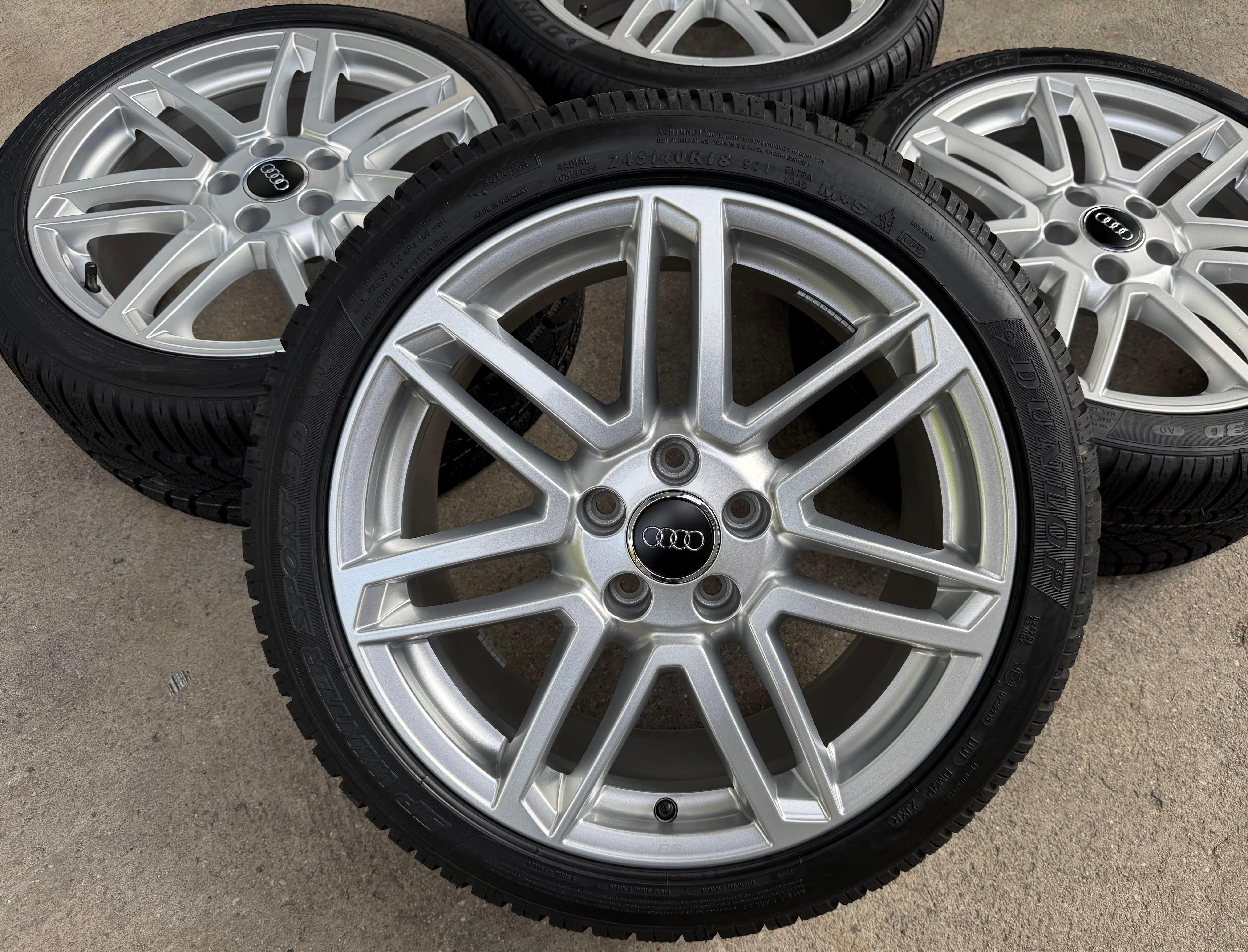 4 Original 18" Alu Winterräder Audi TT TTS 8S 8S0601025M 245/40R18 97V Dunlop