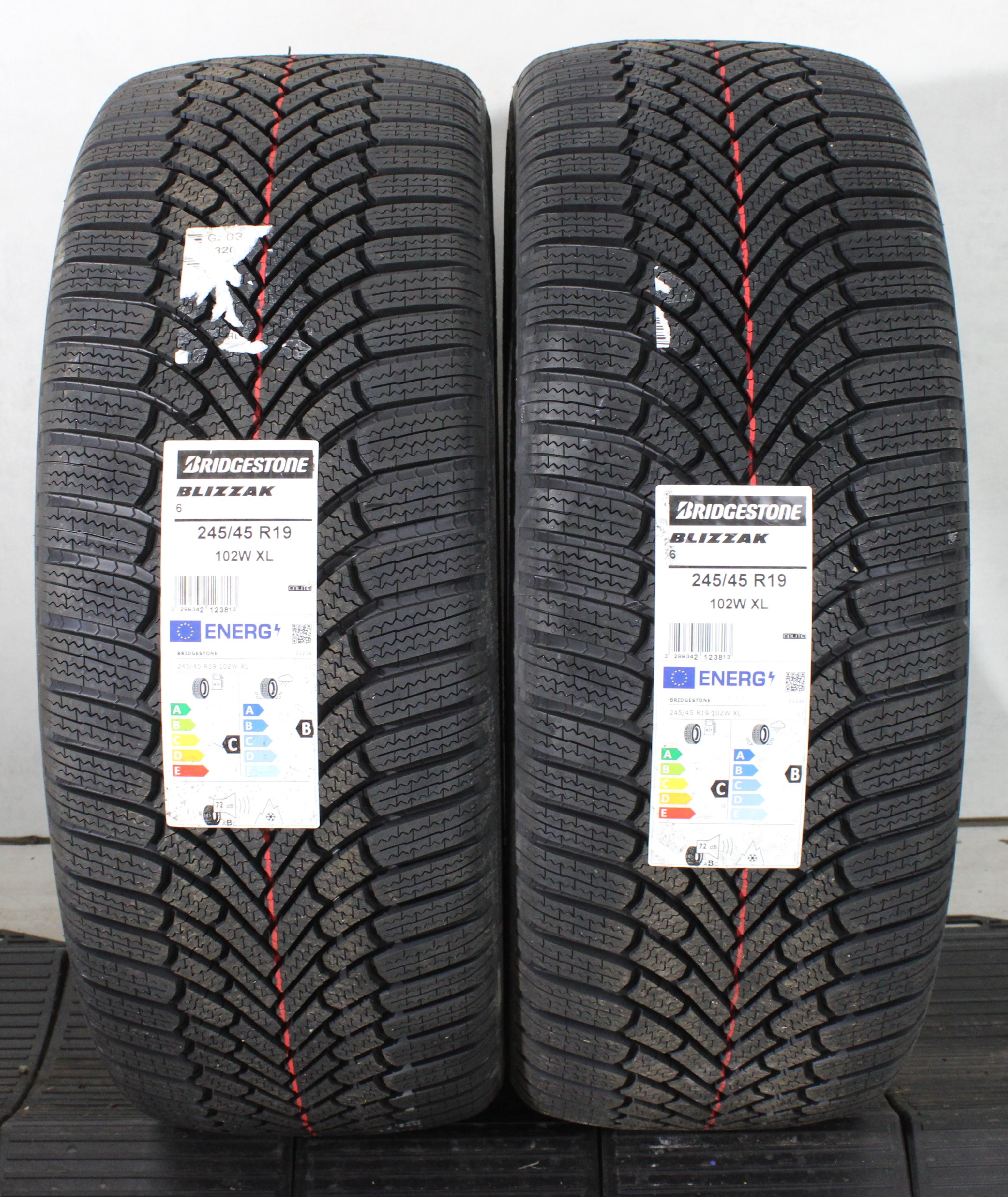 2 x 245/45R19 102W Winterreifen Bridgestone Blizzak 6 Enliten 2024 NEU
