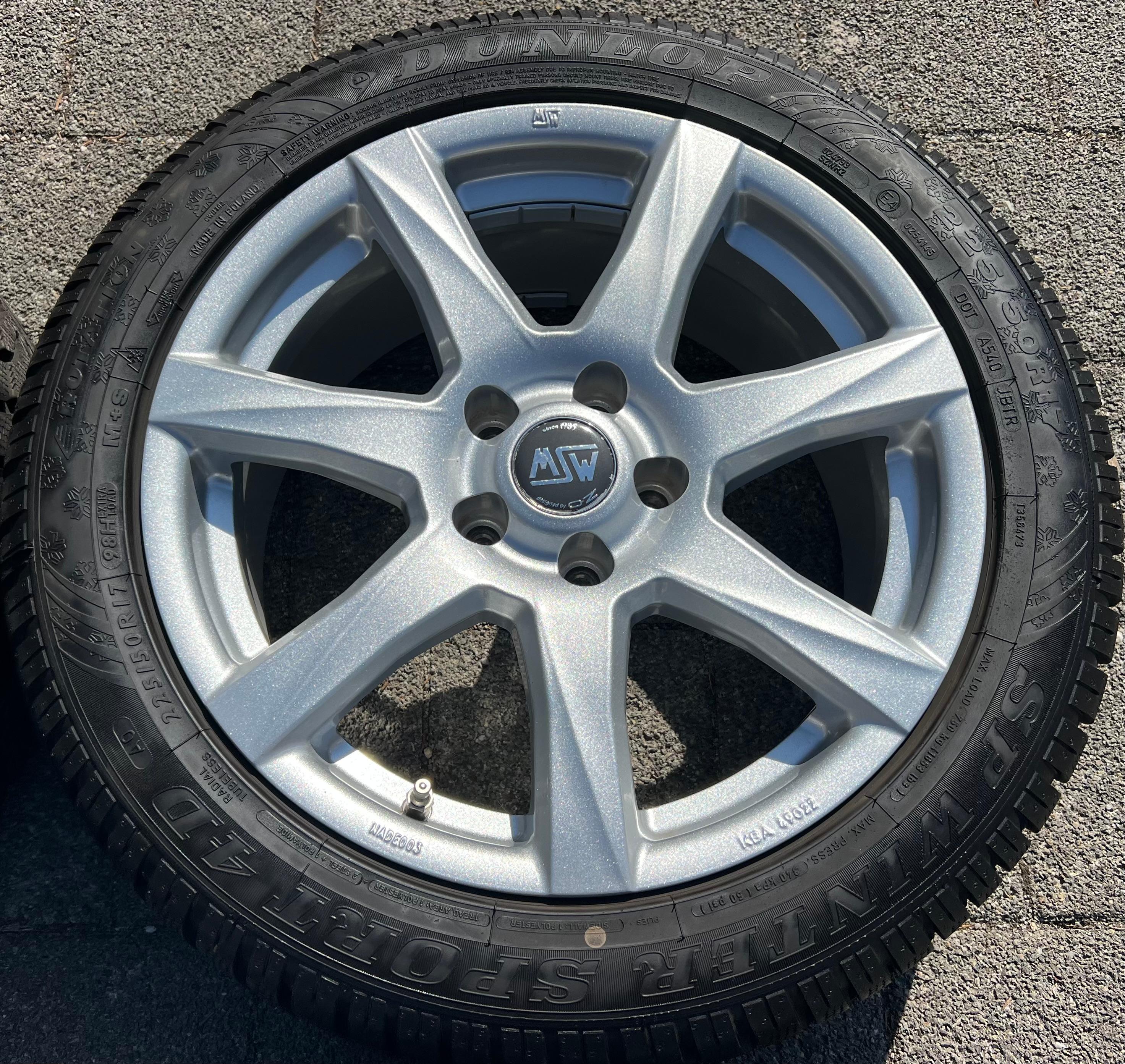 4 ALU 17" WINTERRÄDER AUDI A4 8K B8 A5 8T 225/50R17 98H DUNLOP WINTERREIFEN