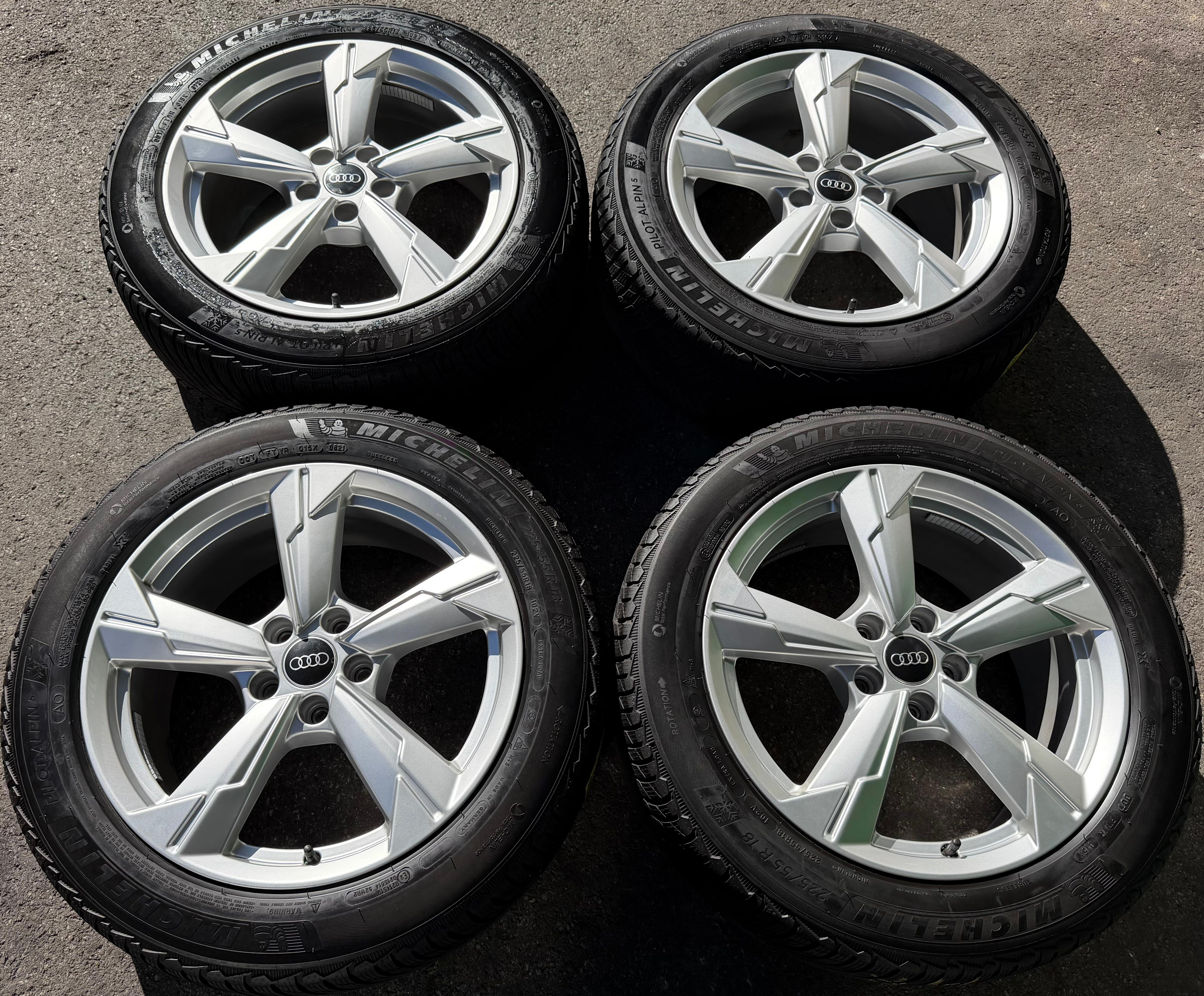 4 ruedas de invierno de aleación originales de 18" para Audi A6 4K F2 C8 4K0601025D 225/55R18 102V