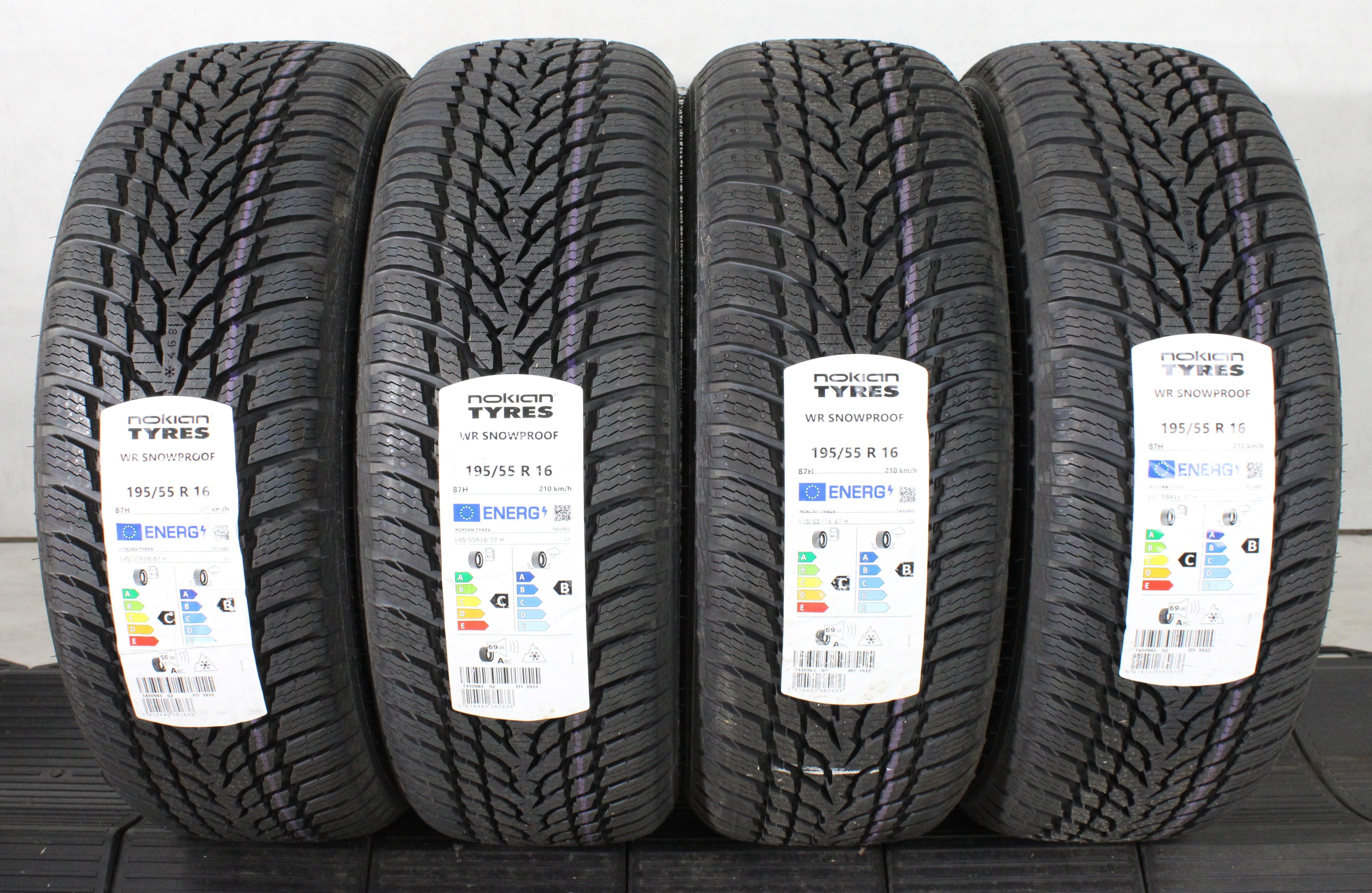 4 x 195/55R16 87H Winterreifen Nokian WR Snowproof 2022 NEU