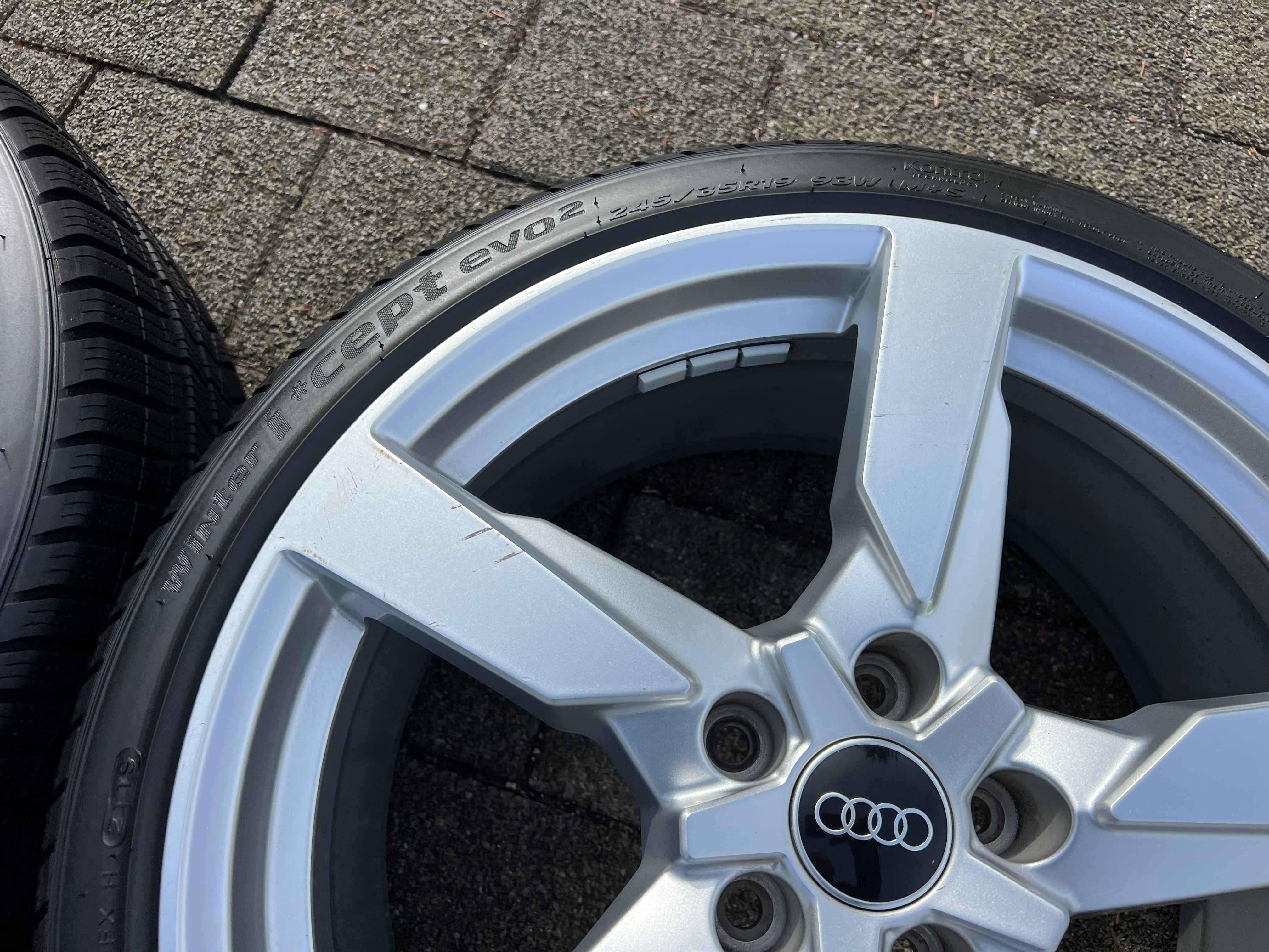 4 ORIGINELE 19" ALUMINIUM WINTERWIELEN AUDI TT TTS 8S 8S0601025AA 245/35R19 93W GRATIS LEVERING