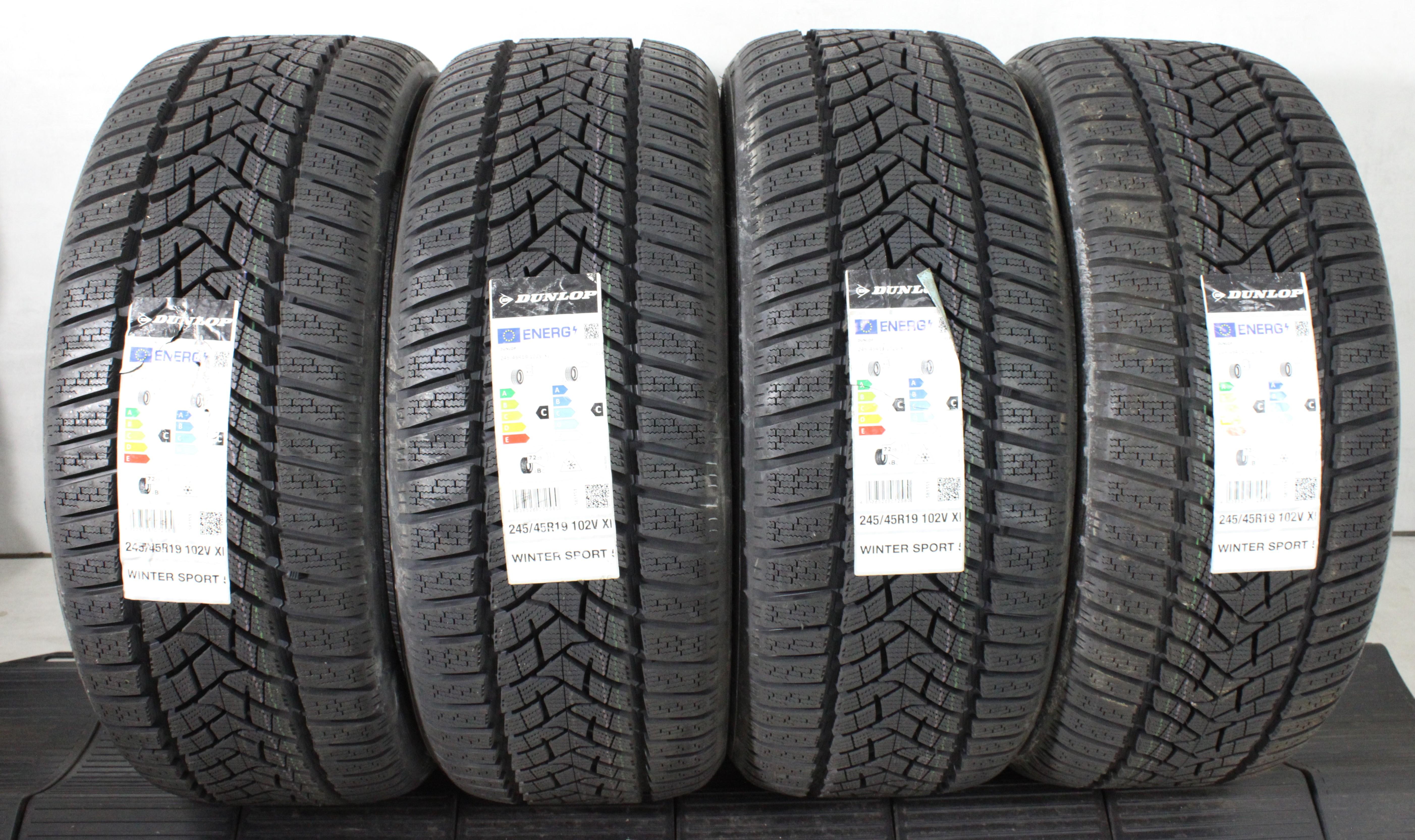 4 x 245/45R19 102V Winterreifen Dunlop Winter Sport 5 2022 NEU