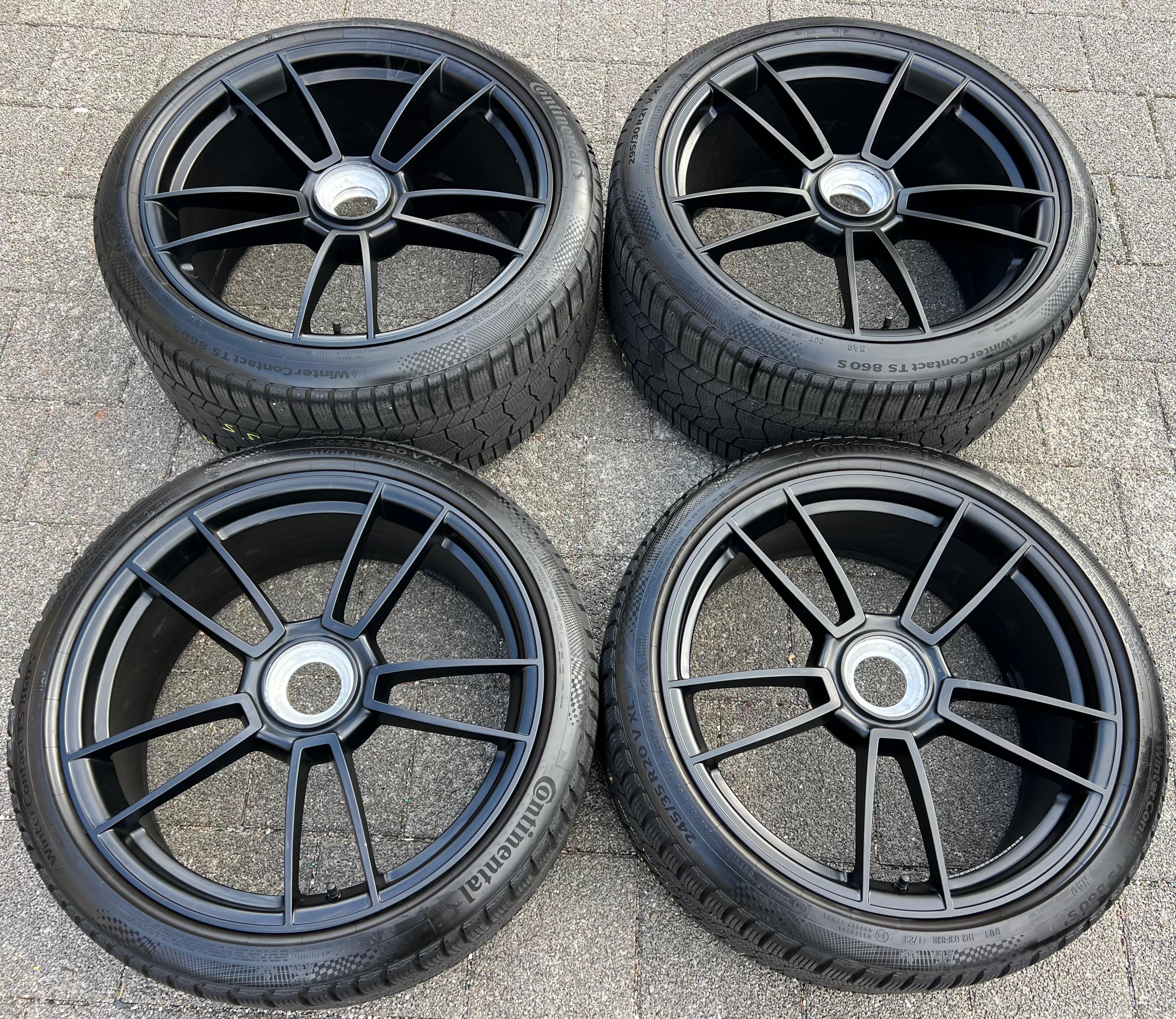 4 ORIGINAL 20" 21" ALU WINTERRÄDER PORSCHE 911 992 GTS ZENTRALVERSCHLUSS CENTERLOCK