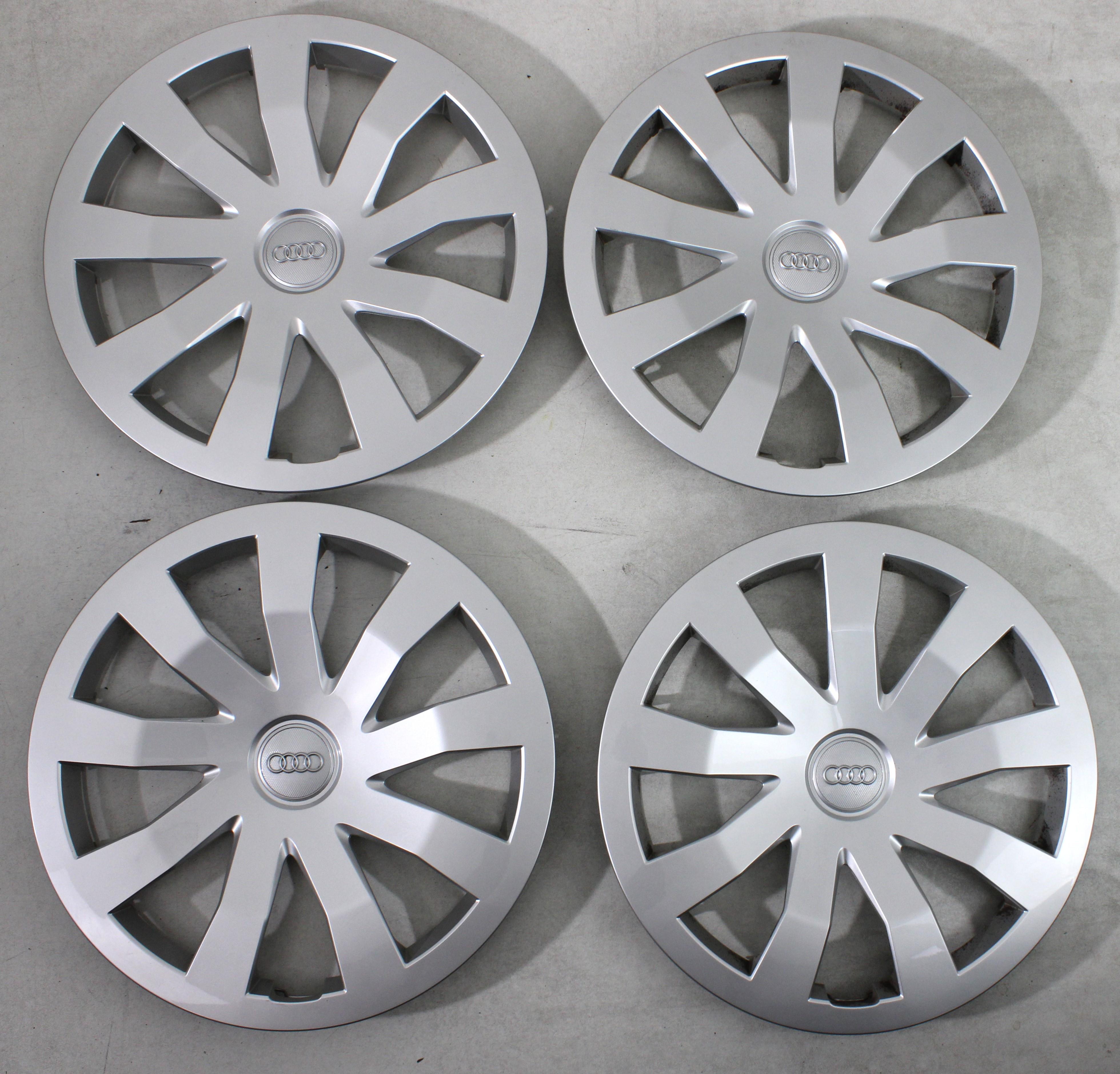4 TAPACUBOS EMBELLECEDORES DE RUEDA ORIGINALES DE 15" AUDI A1 GB 82A601147 15 PULGADAS