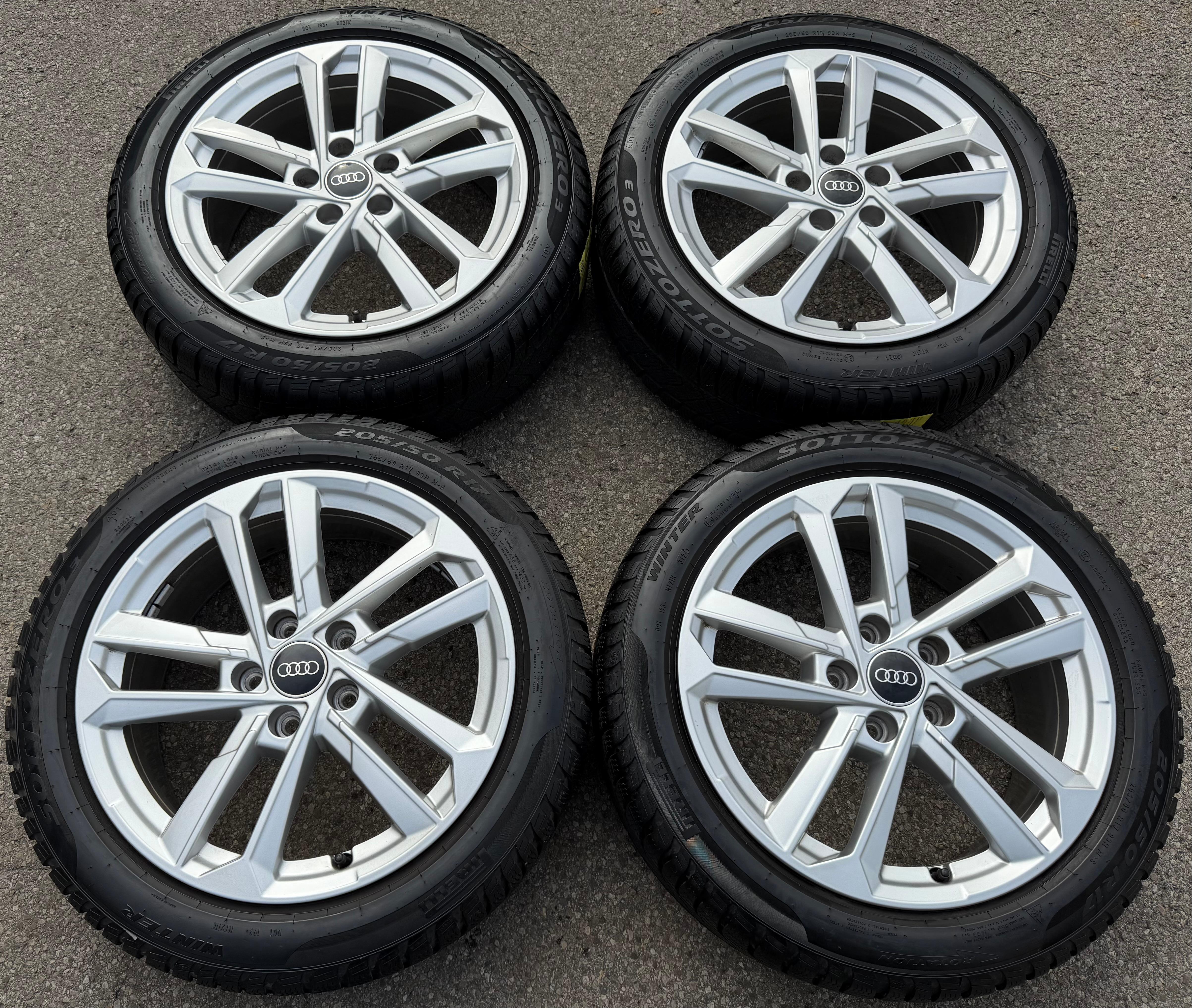 4 Original 17" Alu Winterräder Audi A3 S3 8Y 8Y0601025L 205/50R17 93H Pirelli 2024