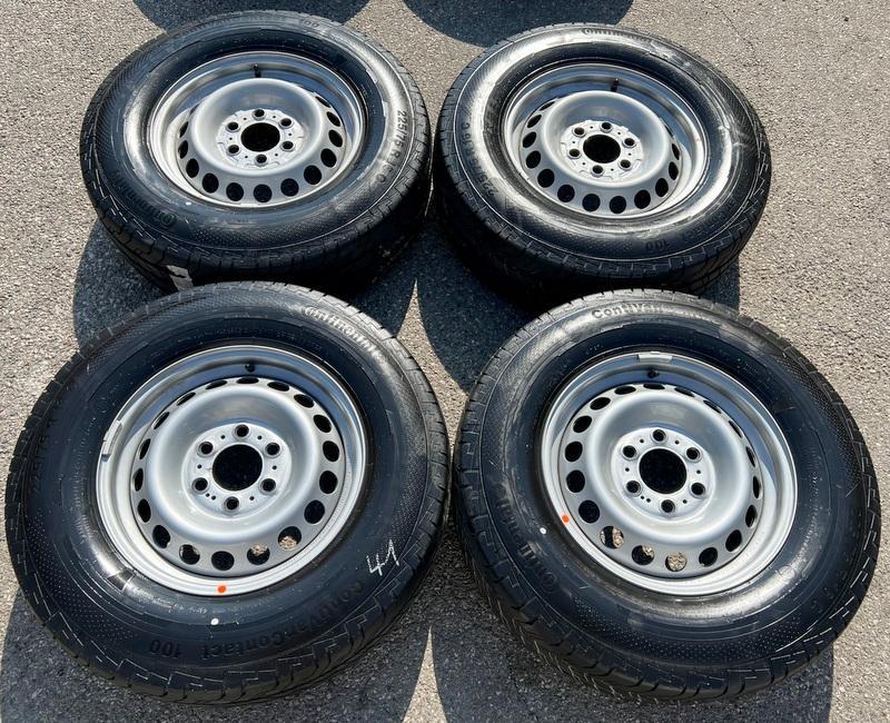 4 ZOMERWIELEN MERCEDES SPRINTER W907 225/75R16C 121/120R CONTINENTAL 2021 ZO GOED ALS NIEUW
