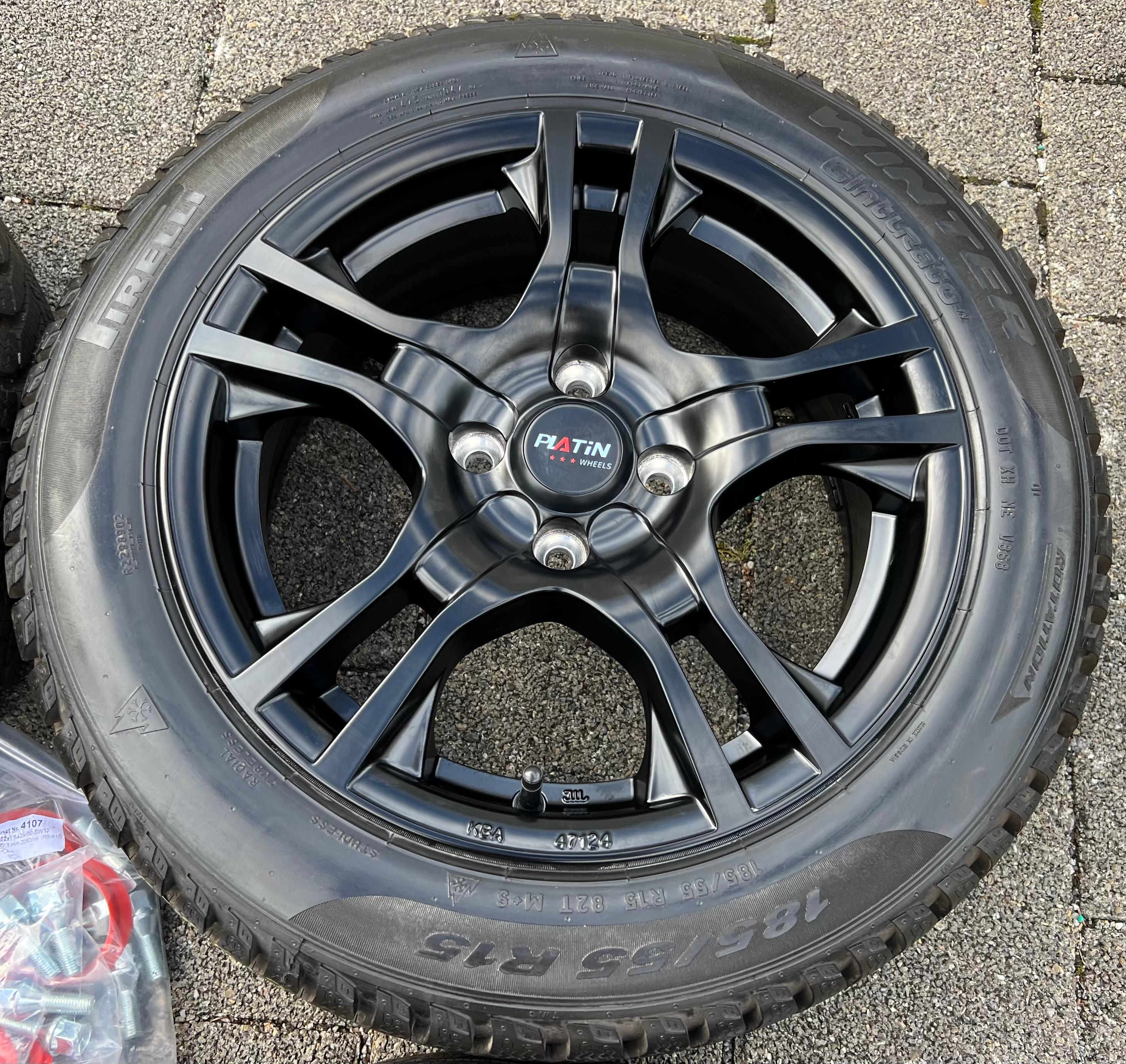 4 llantas de aluminio de invierno para VW UP, UP!, SEAT MII y ŠKODA CITIGO, con neumáticos de invierno 185/55R15 82T, envío gratuito