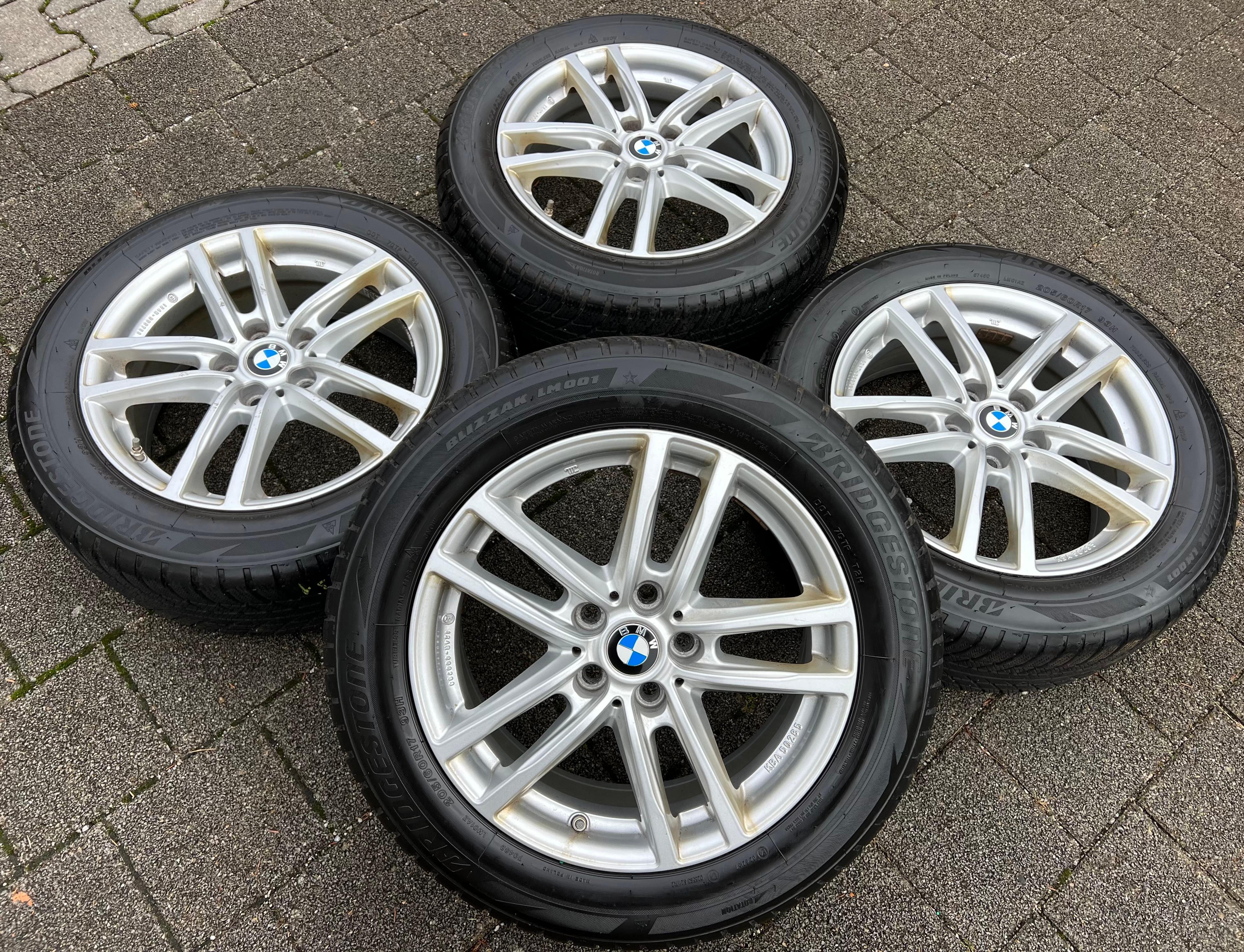 4 ROUES D'HIVER ALU 17" BMW X1 F48 X2 F39 205/60R17 93H BRIDGESTONE FRANCO DOMICILE
