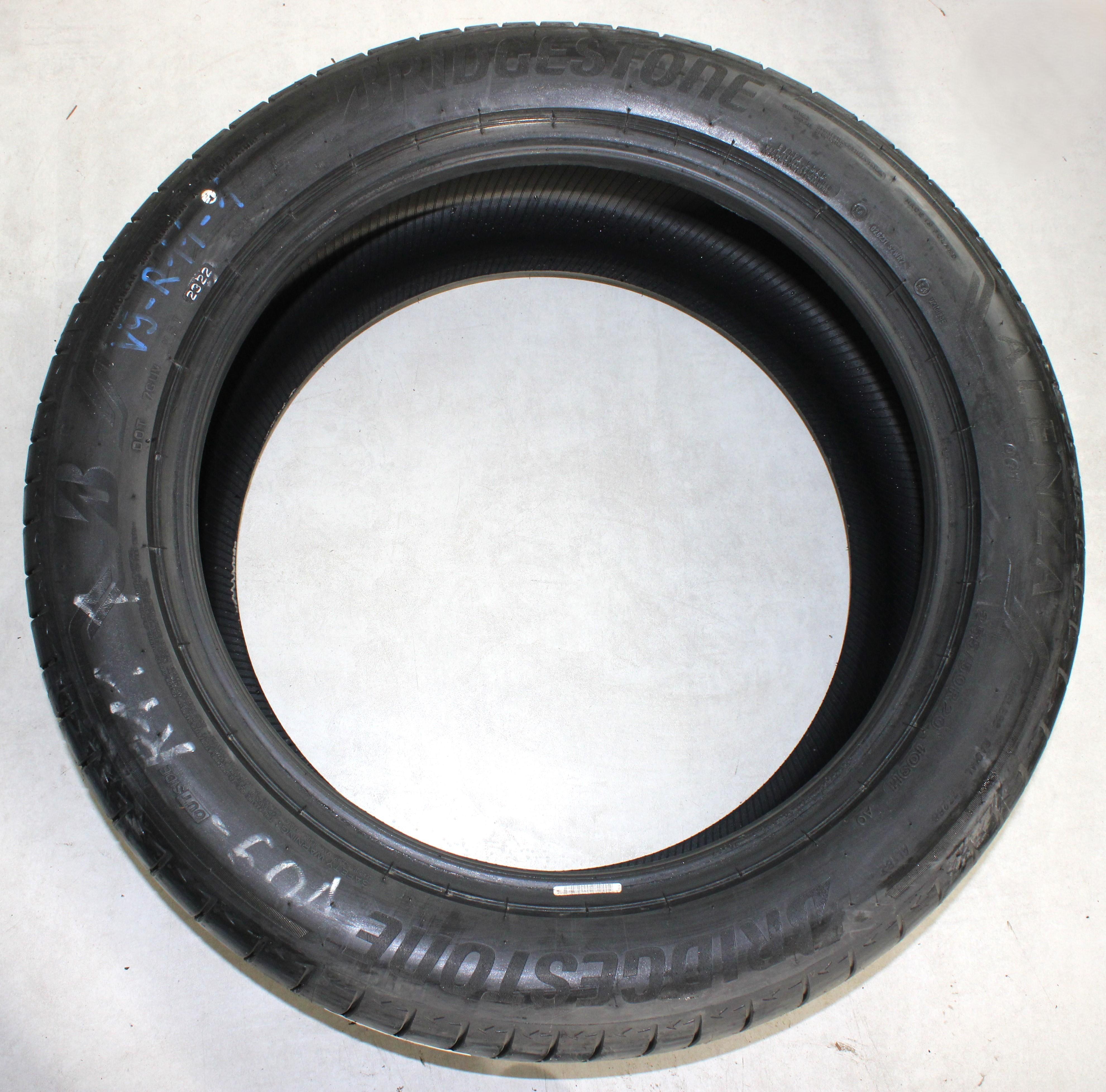 4 pneus d'été Bridgestone Alenza 001 AO 255/50R20 109H, profil complet, 2022