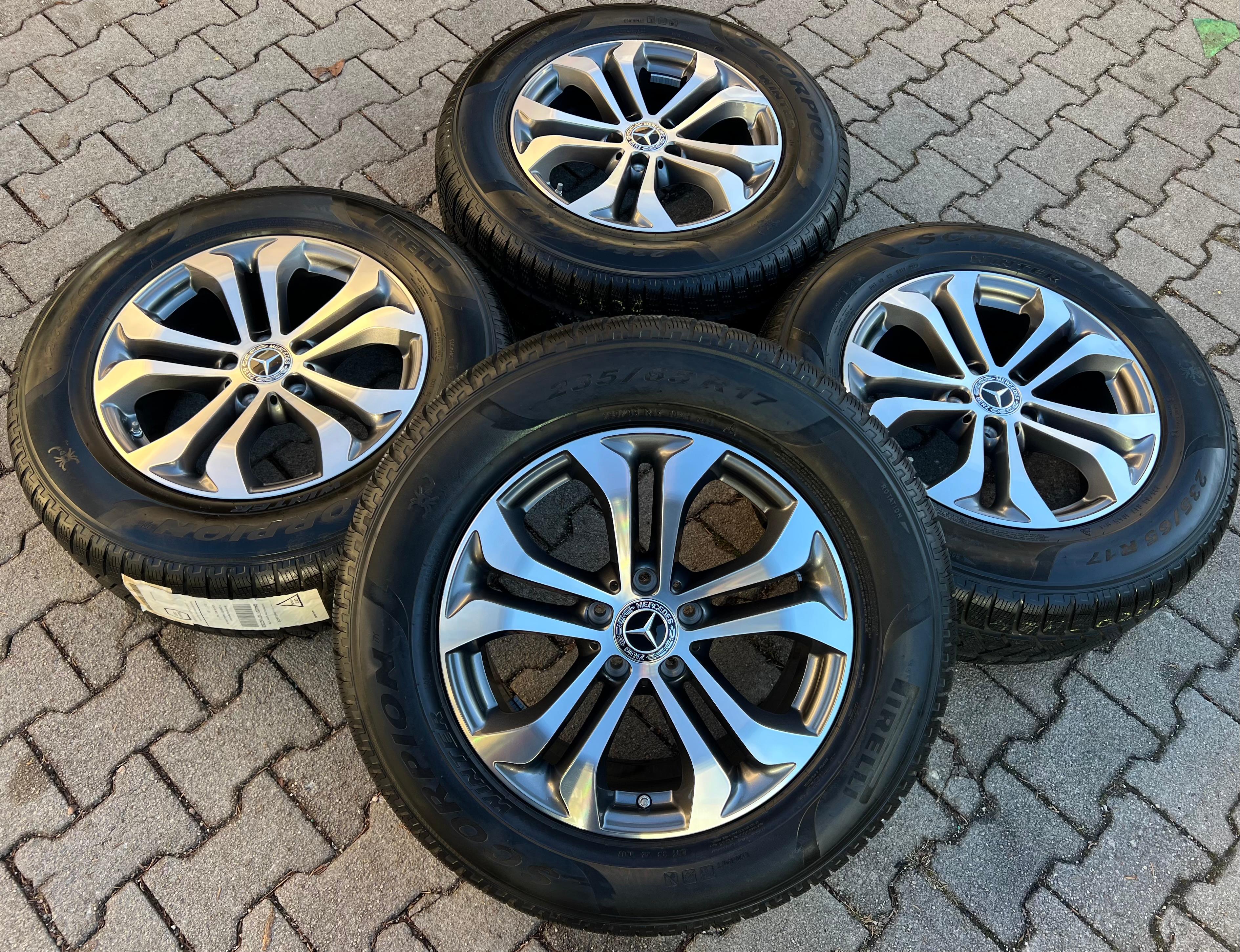 4 ORIGINAL 17" ALU WINTERRÄDER MERCEDES GLC X253 W253 RDKS 235/65R17 104H