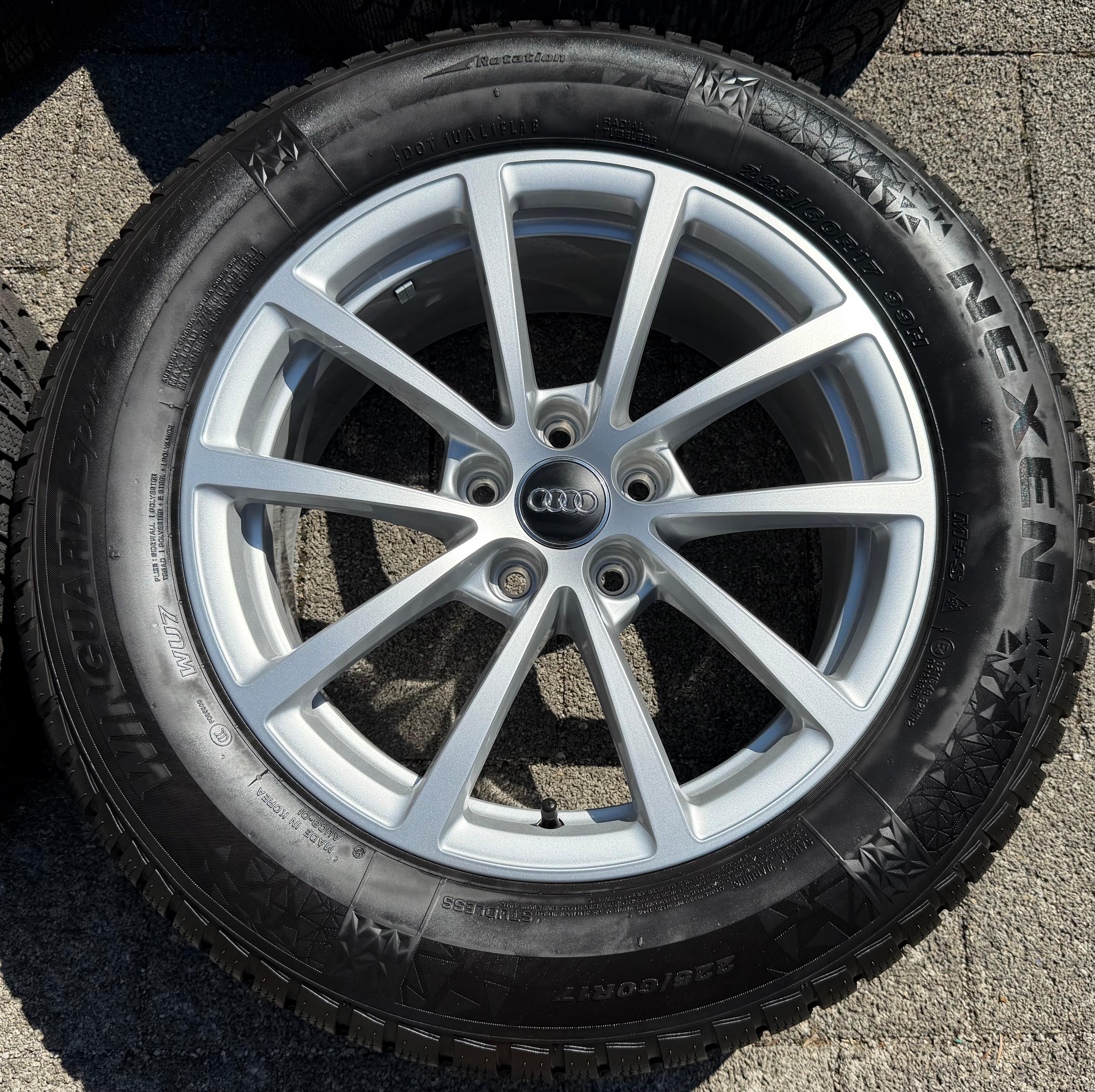 4 ruedas de invierno de aleación originales de 17" para Audi A6 4K C8 F2 225/60R17 99H 4K0601025 NEXEN