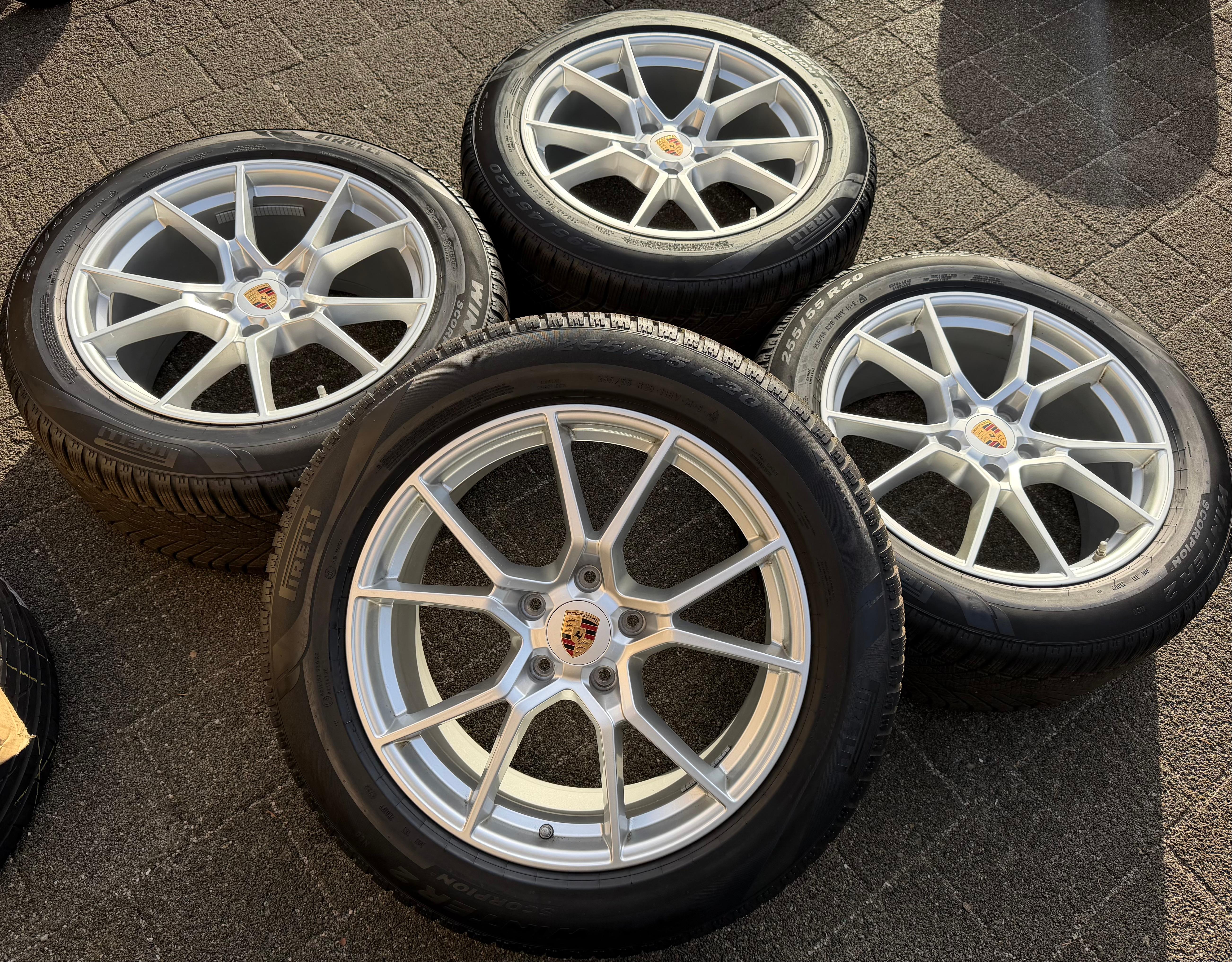 4 ruedas de invierno de aleación originales de 20" para Porsche Cayenne II E3 9YA 9Y0601025CB 9Y0601025CC