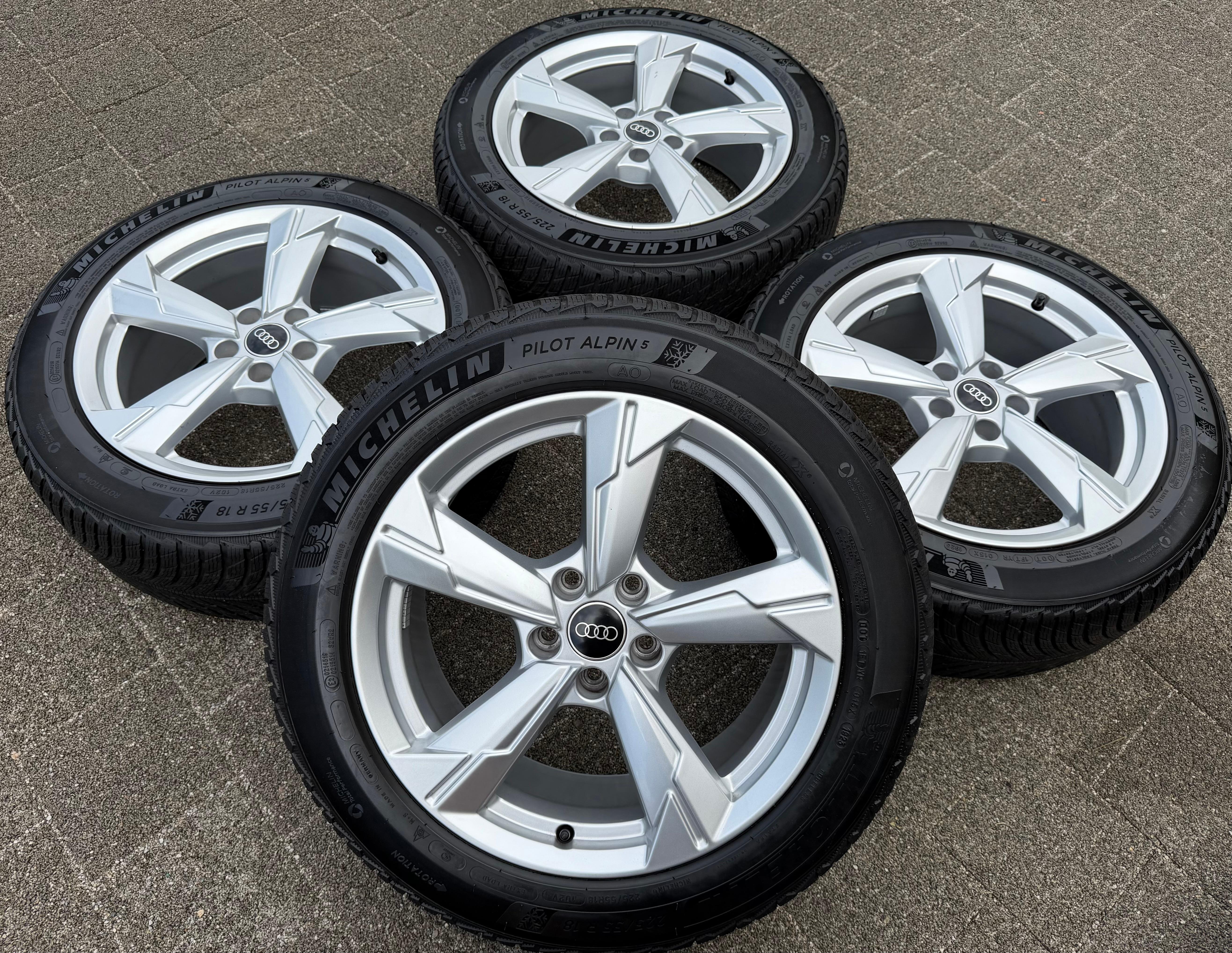 4 Original 18" Alu Winterräder Audi A6 4K C8 225/55R18 102V Michelin 2023