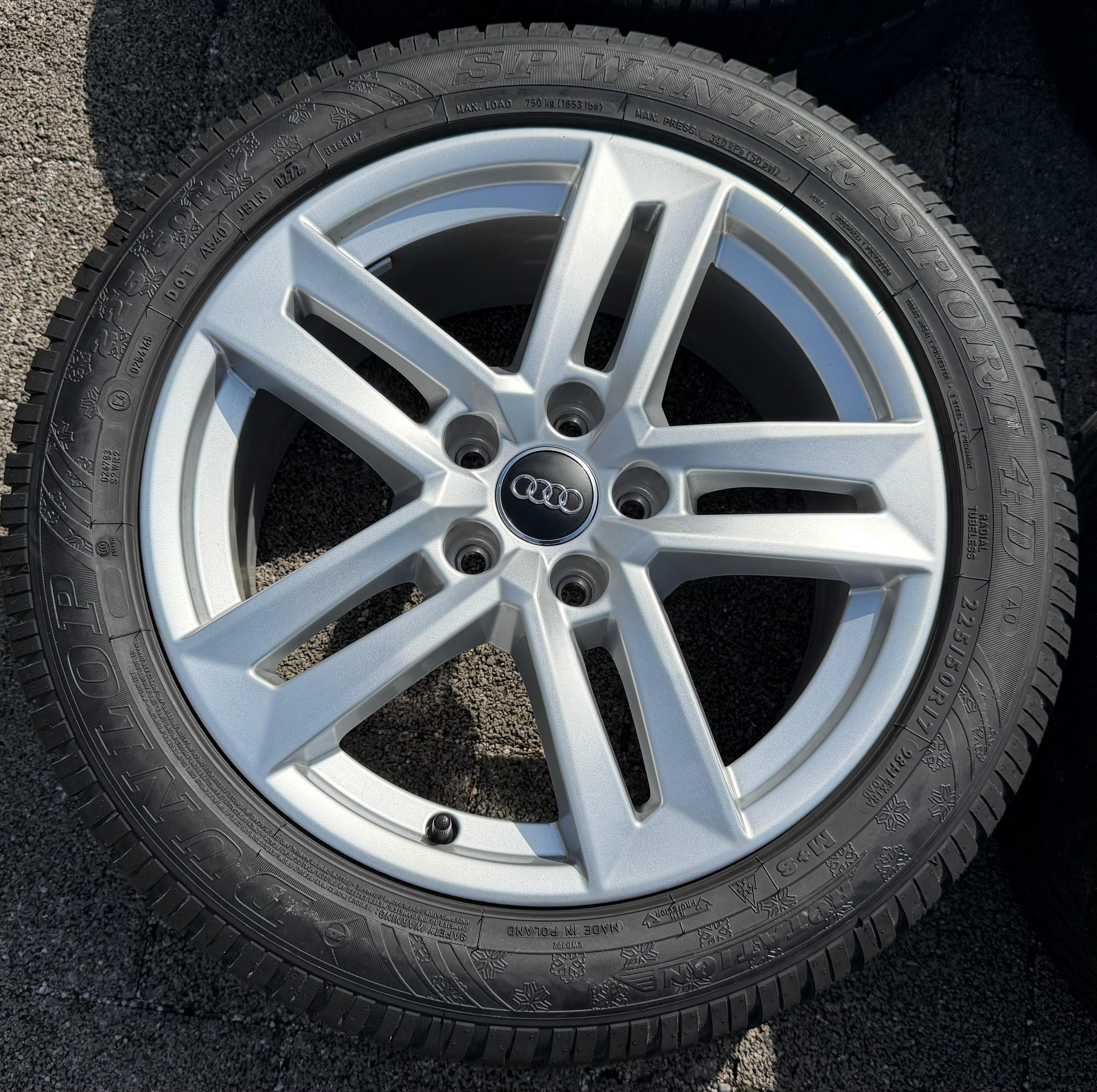 4 Original 17" Alu Winterräder Audi A4 B9 8W 8W0601025P 225/50R17 98H Dunlop 2021