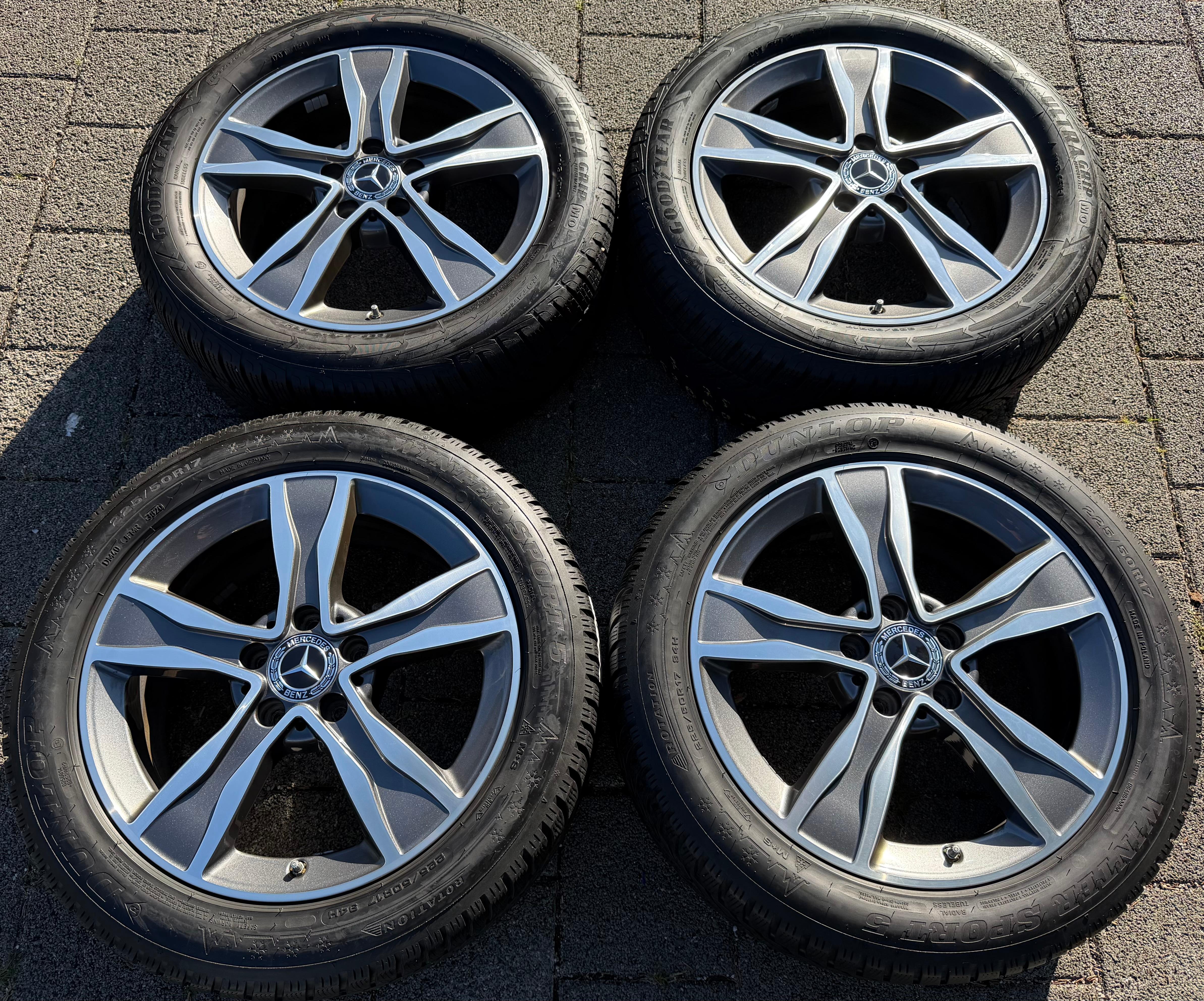 4 Original 17" Alu Winterräder Mercedes C-Klasse W205 A2054010800 225/50R17 94H